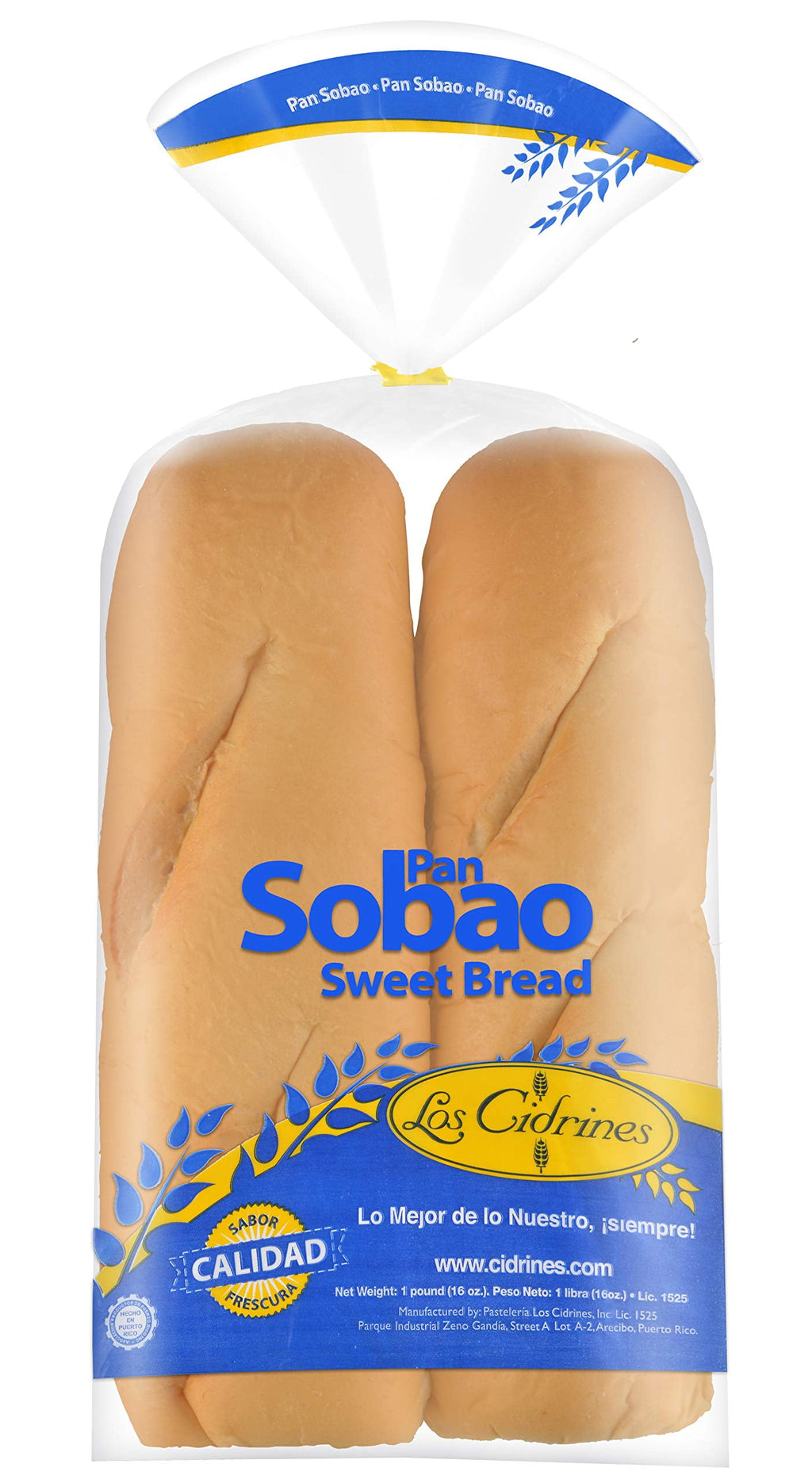 Pan Sobao Sweet Bread 16 Oz 2 Count