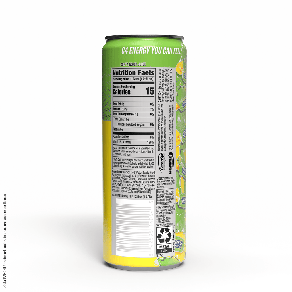 C4 Performance Energy Drink Jolly Rancher & Candy Variety Pack 12 fl oz Cans 12 Pack