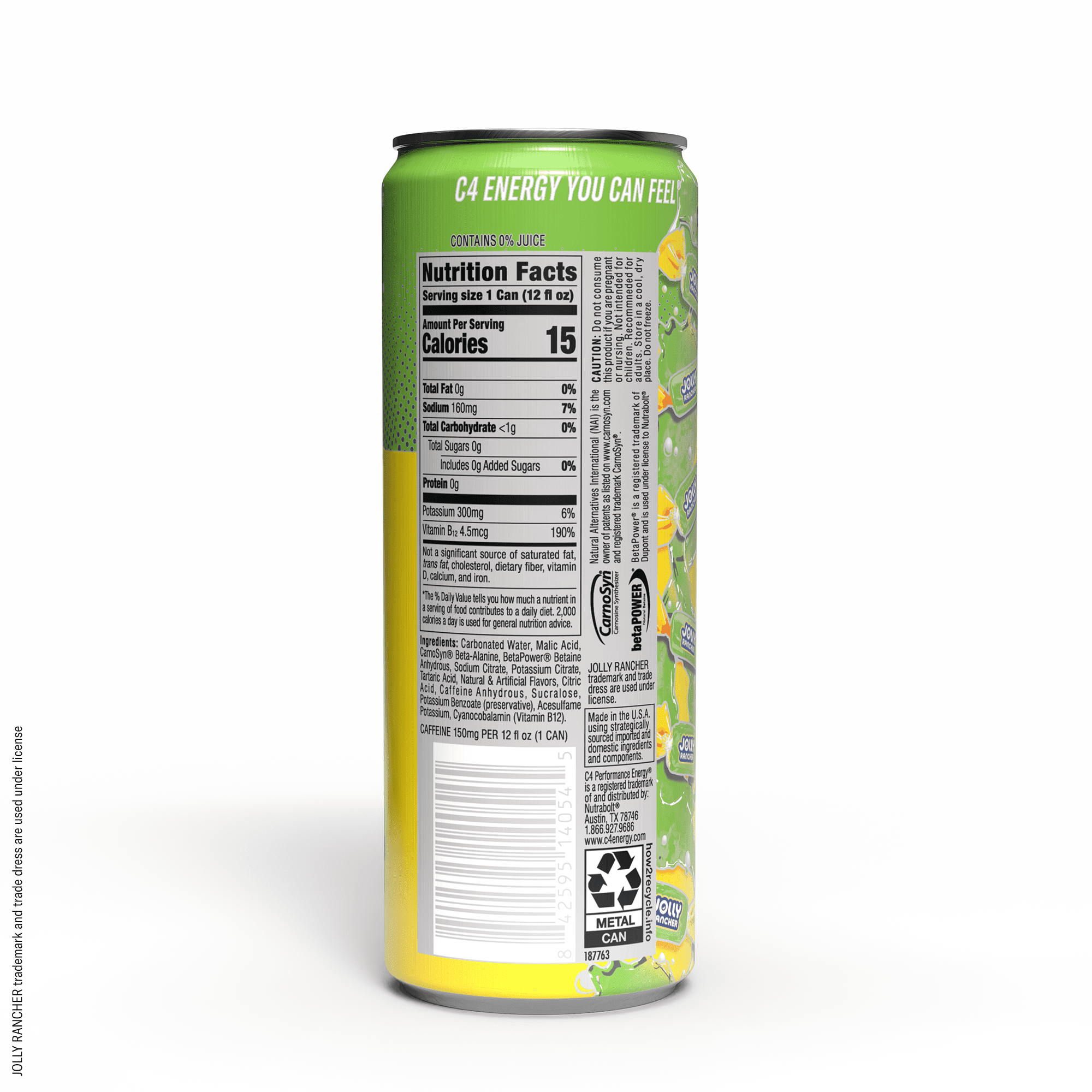C4 Performance Energy Drink Jolly Rancher & Candy Variety Pack 12 fl oz Cans 12 Pack