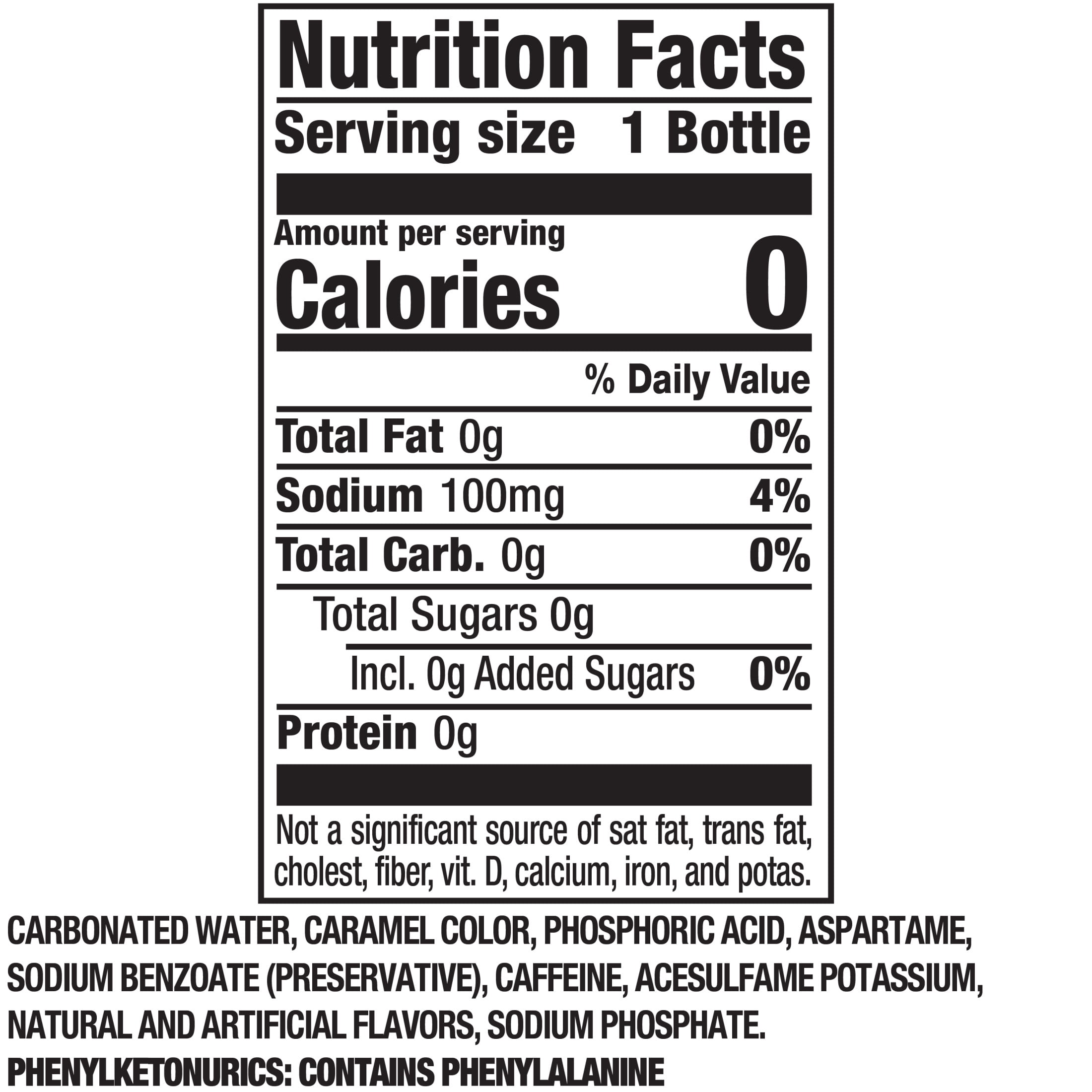 Zero Sugar Soda Pop Bottle 20 Fl Oz Dr Pepper