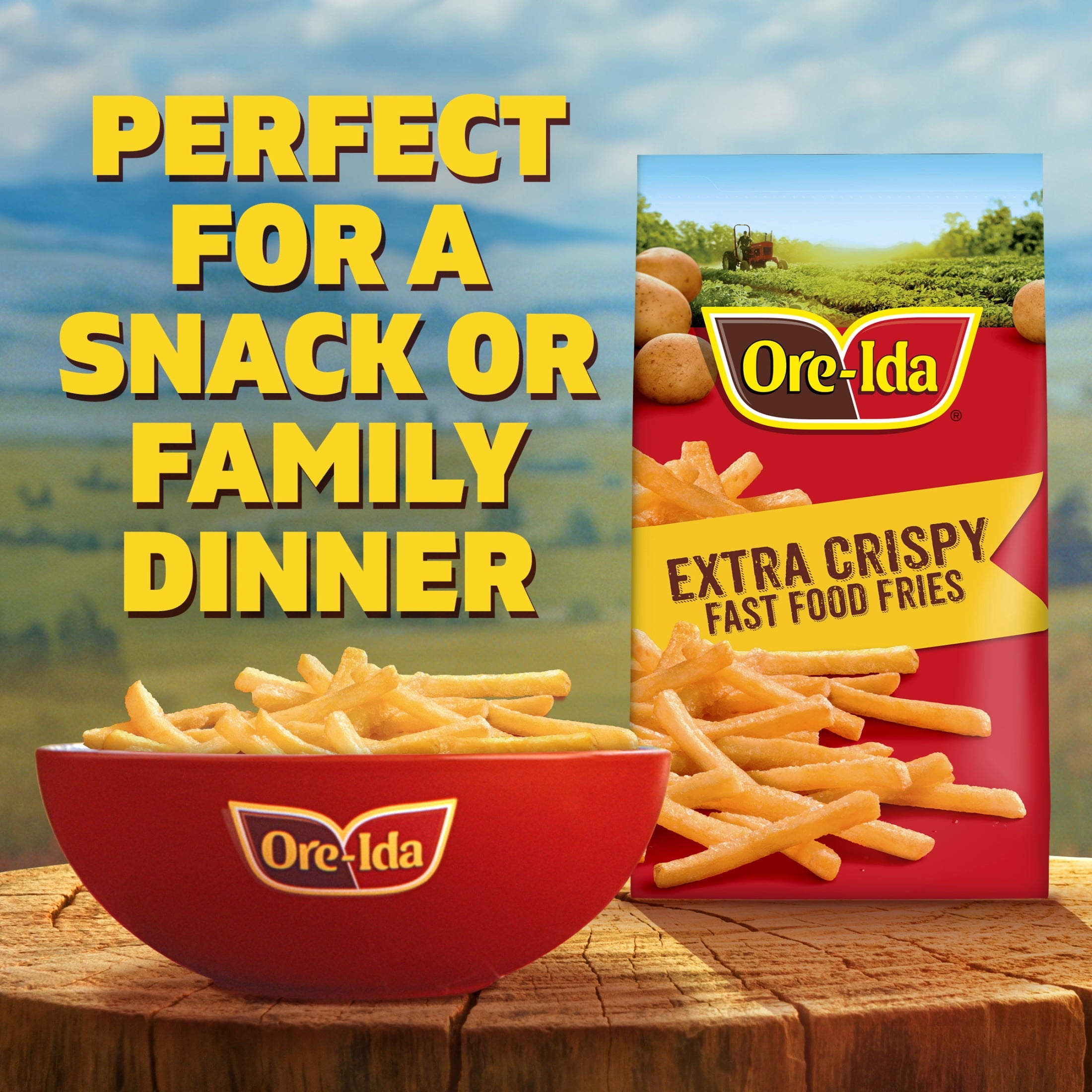 Ore-Ida Extra Crispy Fast Food Fries Frozen Potatoes 26 Oz