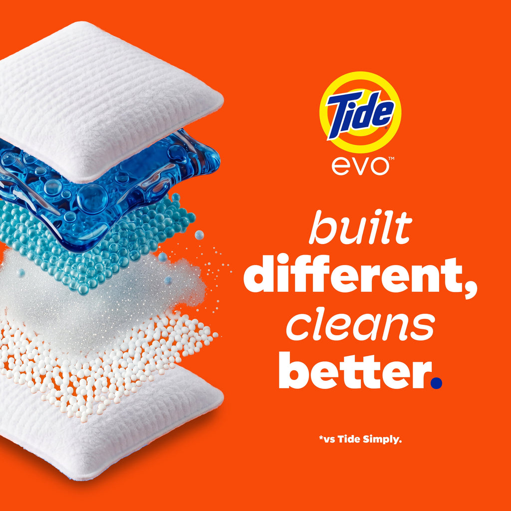 Tide evo Laundry Detergent Tiles 100% Concentrated Spring Blast Scent