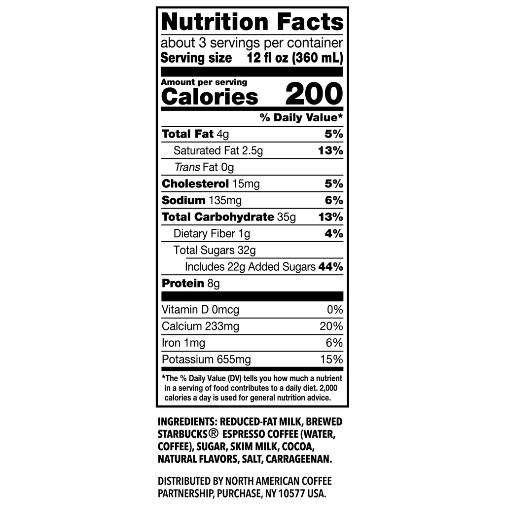 Starbucks Iced Espresso Caffè Mocha Flavored Premium Iced Coffee Drink 40 fl oz Bottle