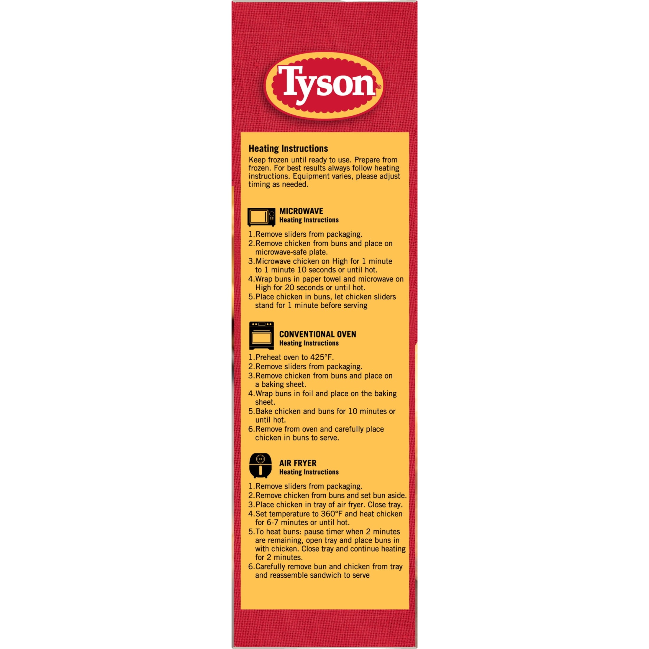 Tyson Original Frozen Chicken Breast Sandwich 24 Oz 4 Count