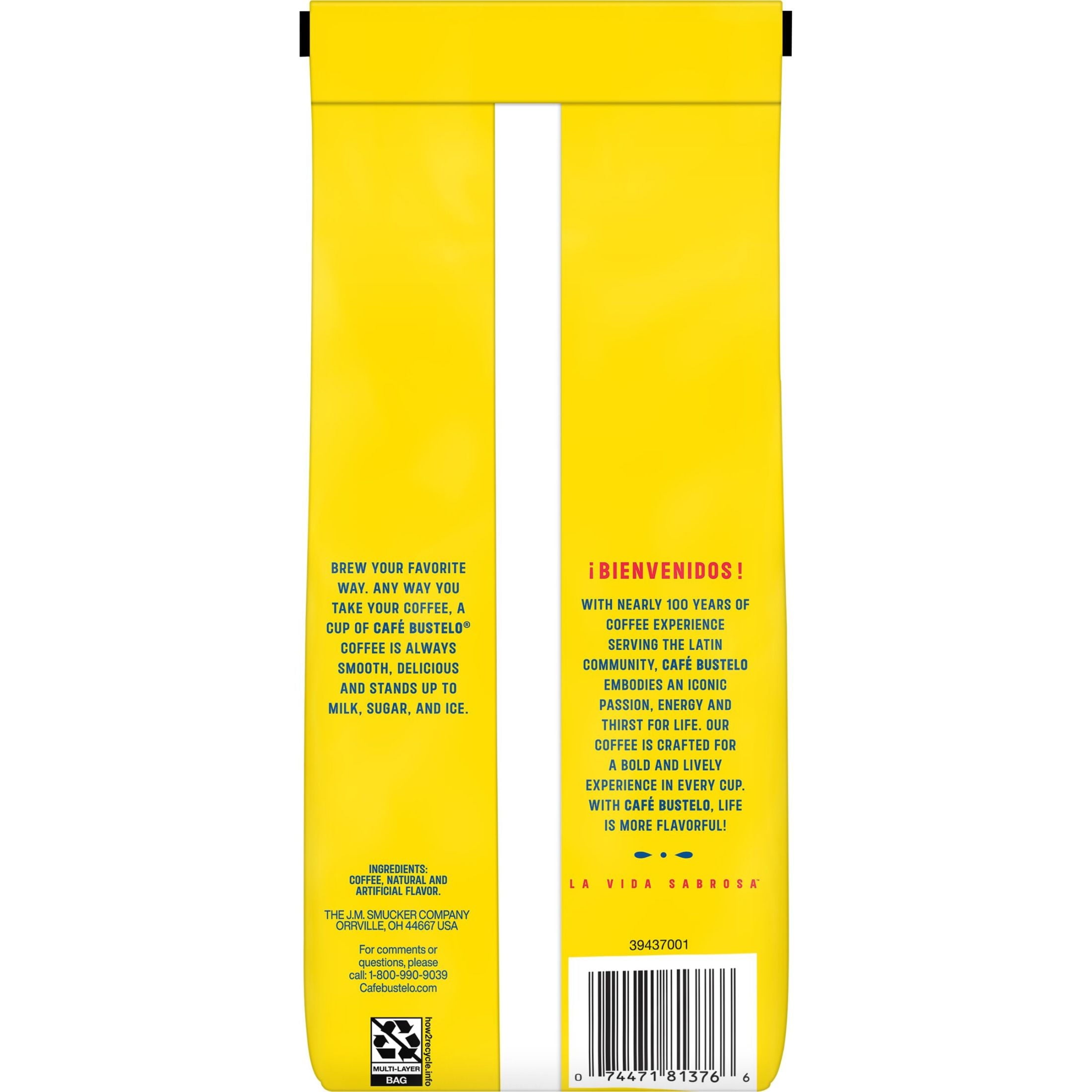 Café Bustelo Dulce de Leche Artificially Flavored Naturally Caffeinated Medium Roast Ground Coffee 11 oz Bag