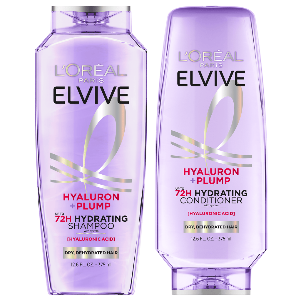 L'Oreal Paris Elvive Hyaluron Plump Hydrating Shampoo & Conditioner Set 25.2 fl oz