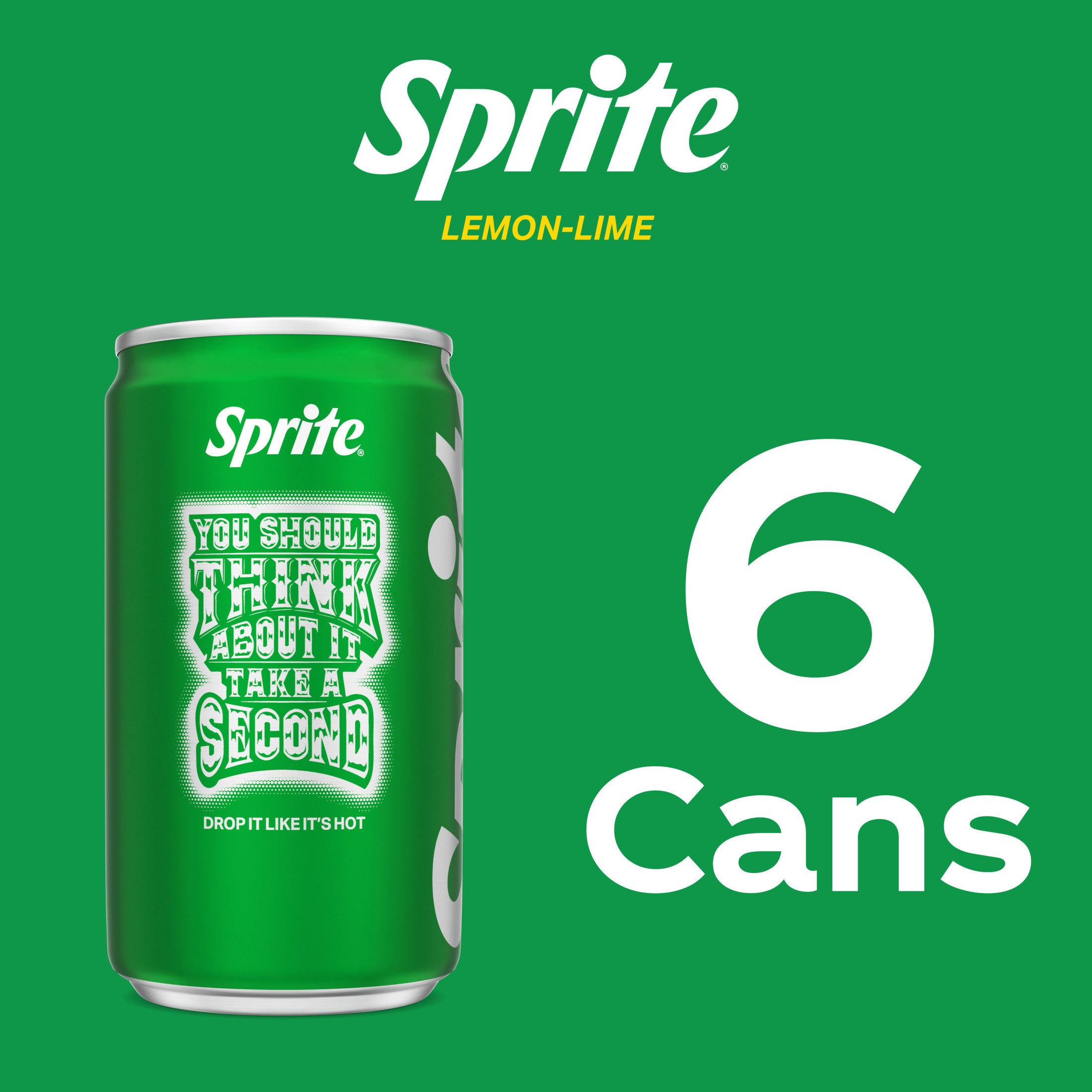 Sprite Lemon-Lime Caffeine Free Soda Pop Mini Cans 7.5 Fl Oz 6 Pack