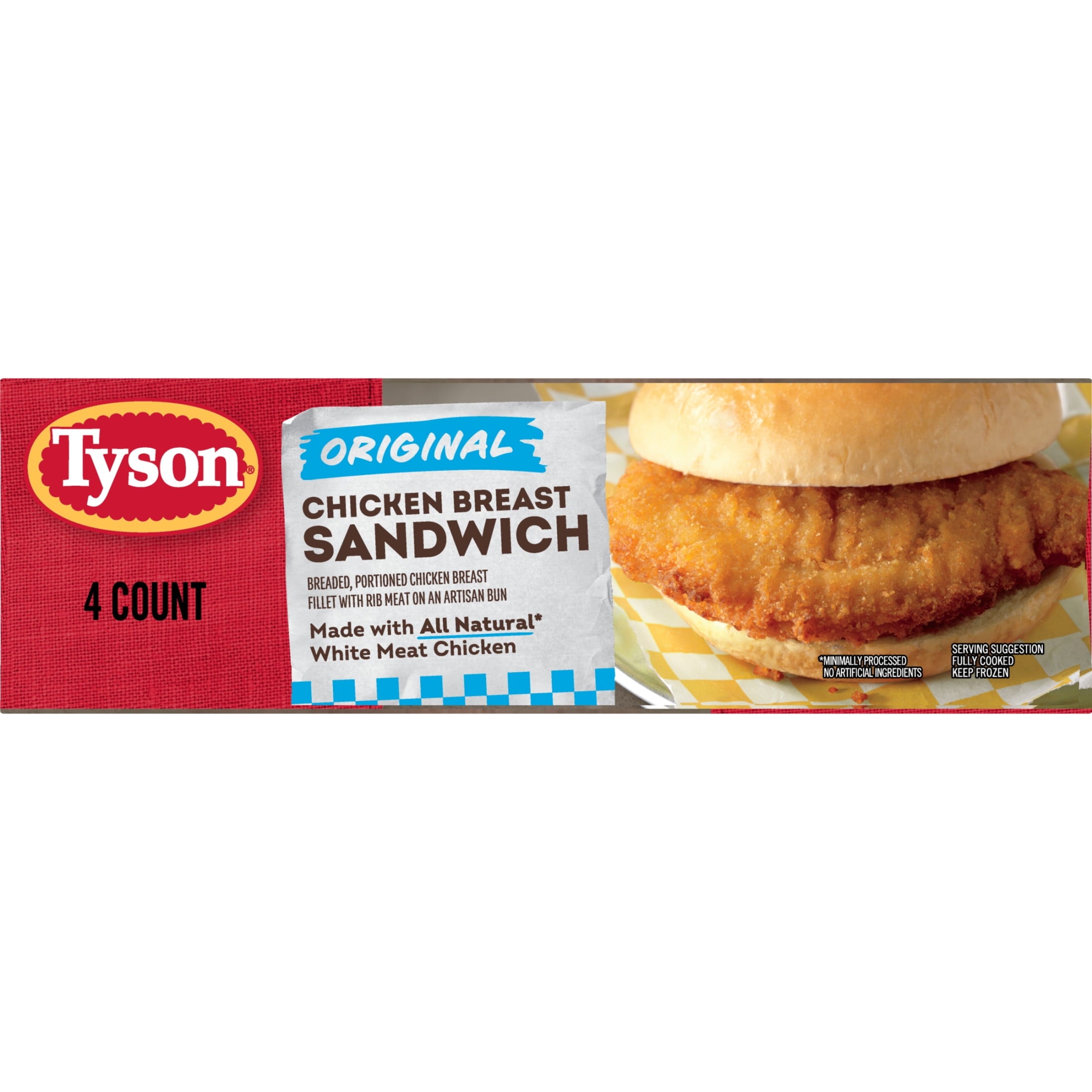Tyson Original Frozen Chicken Breast Sandwich 24 Oz 4 Count