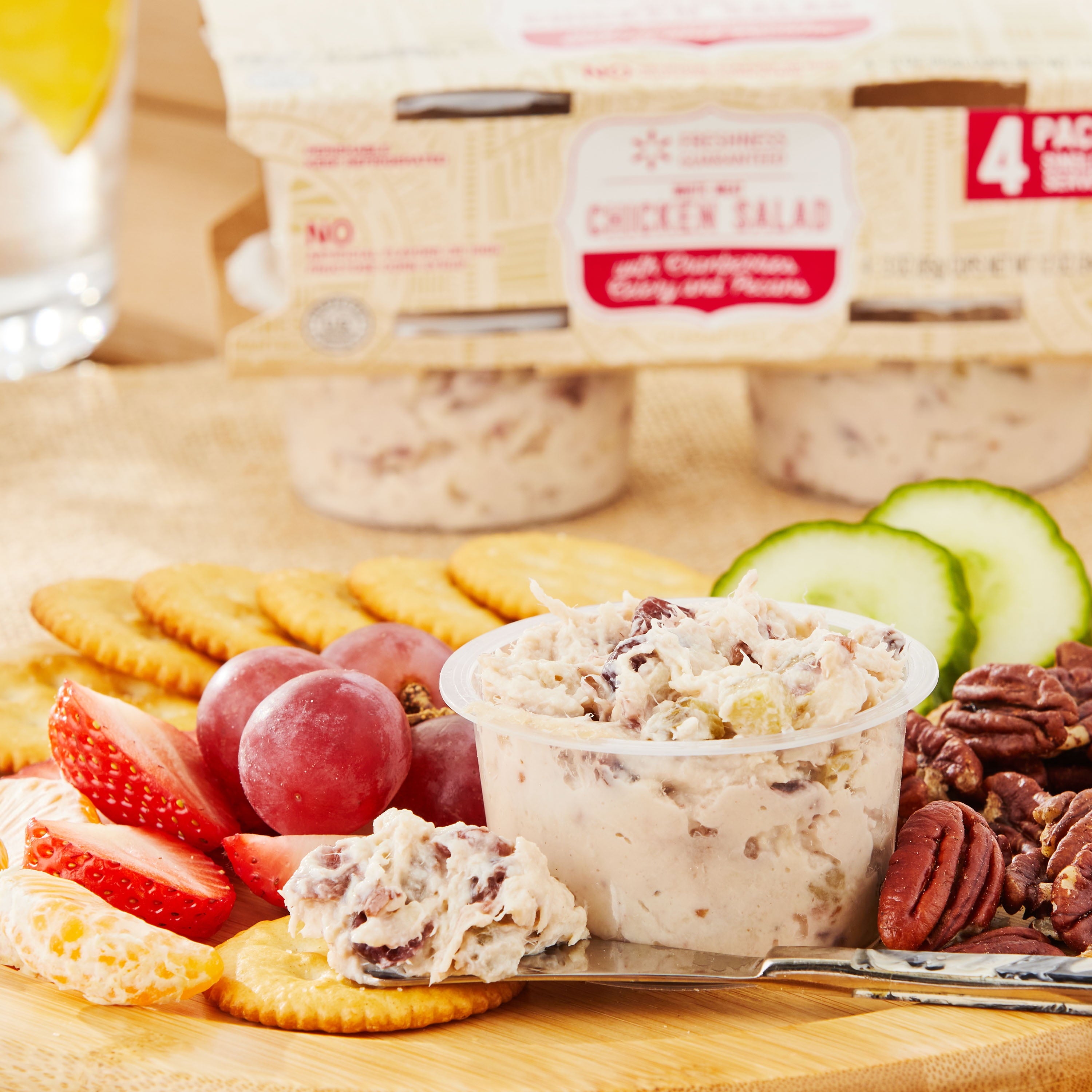 White Meat Chicken Salad With Cranberries Celery Pecans 4 Count 3 Oz Each