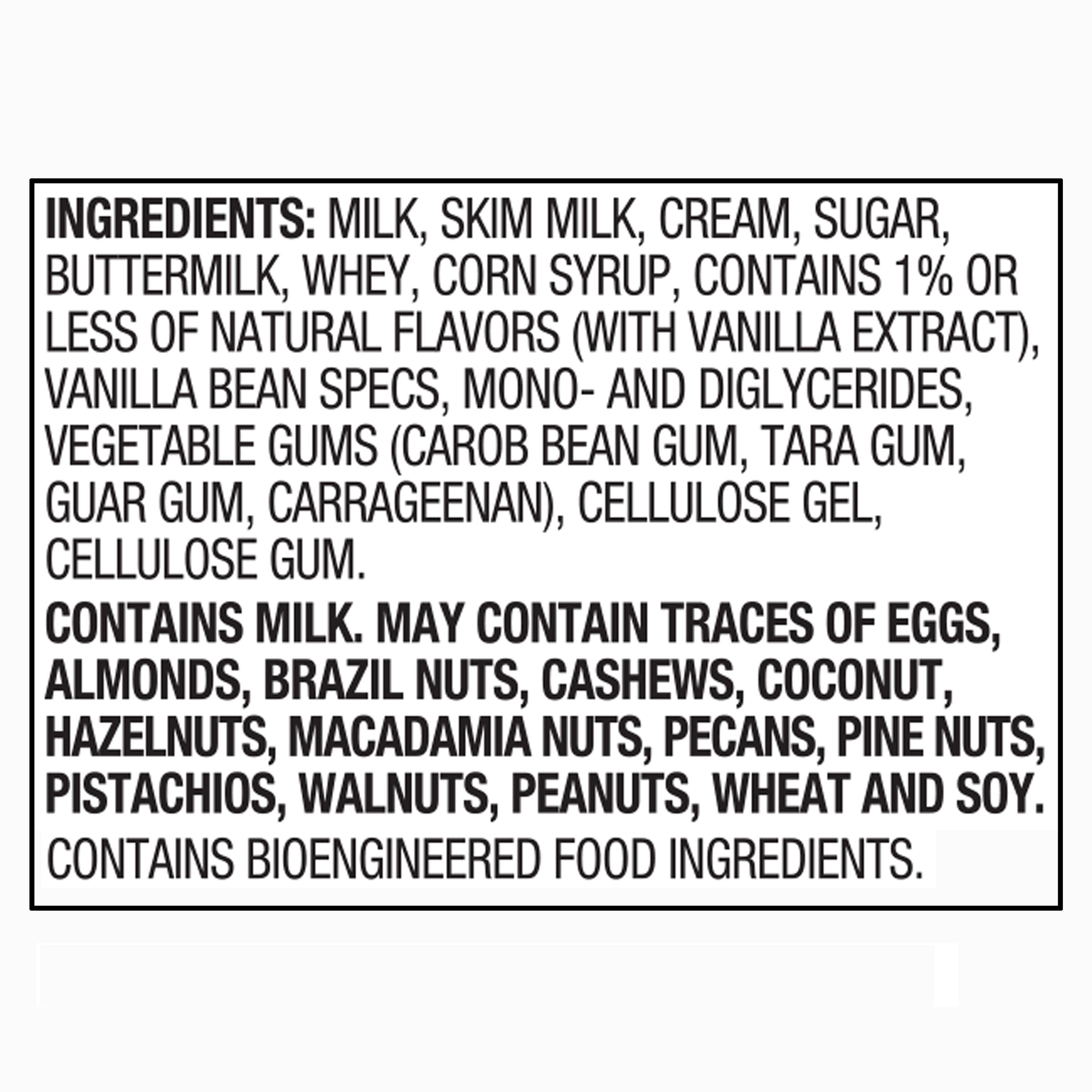 Great Value Vanilla Bean Flavored Ice Cream 48 Fl Oz