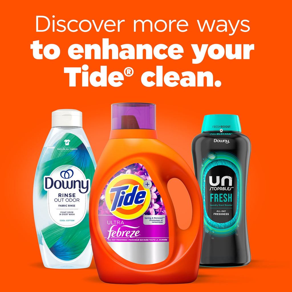 Tide Ultra Febreze Liquid Laundry Detergent Spring & Renewal 92 fl oz 65 Loads