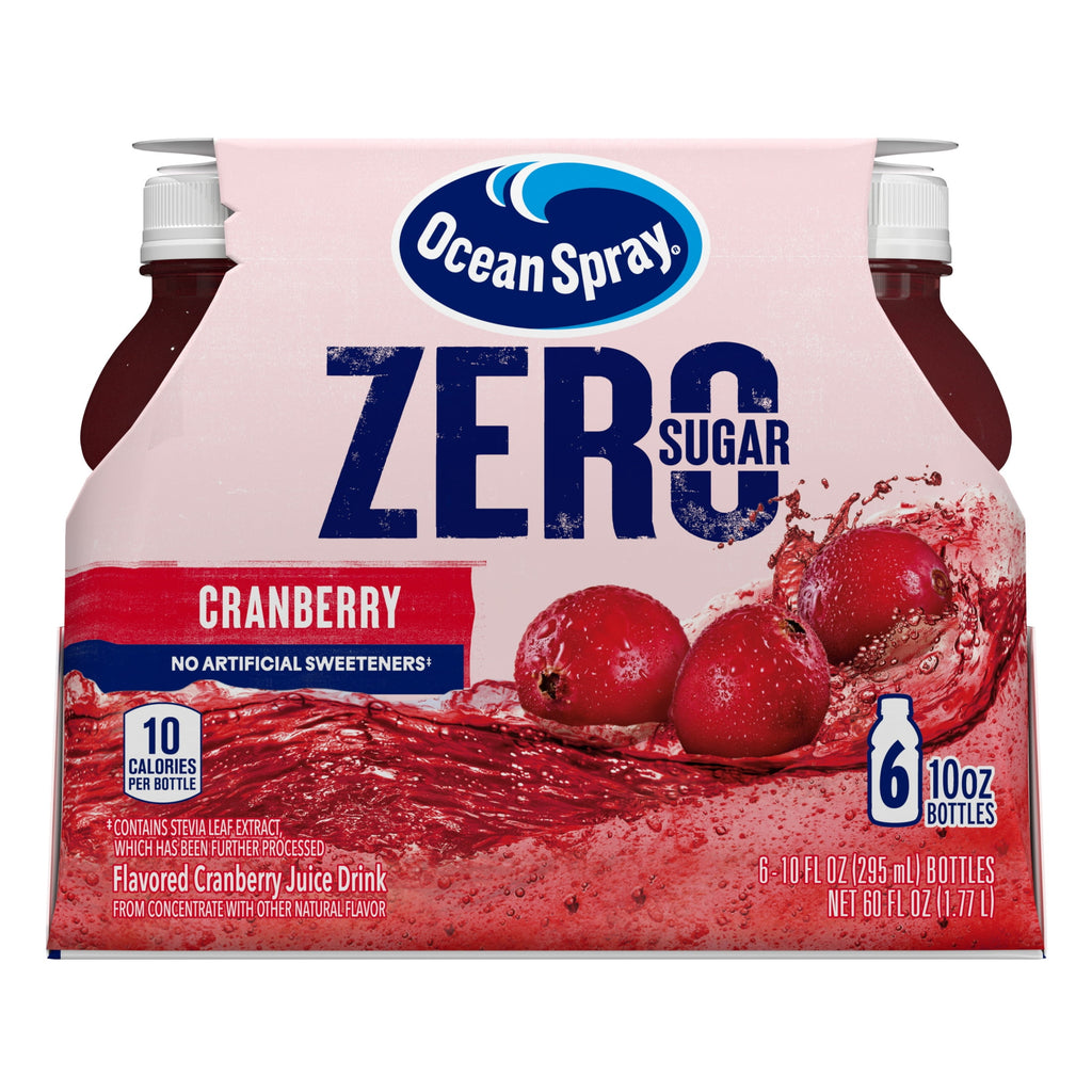 Ocean Spray Zero Sugar Cranberry Juice Drink 60 fl oz Bottle 6 Count