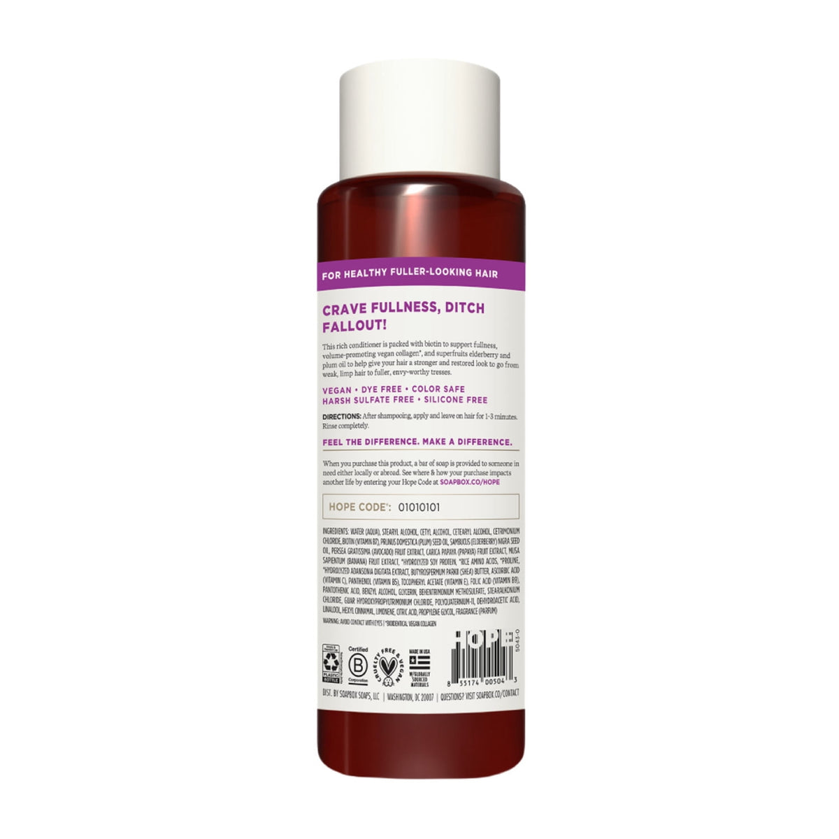 Soapbox Biotin & Superfruit Volumizing Conditioner for Fuller Hair 16 fl oz