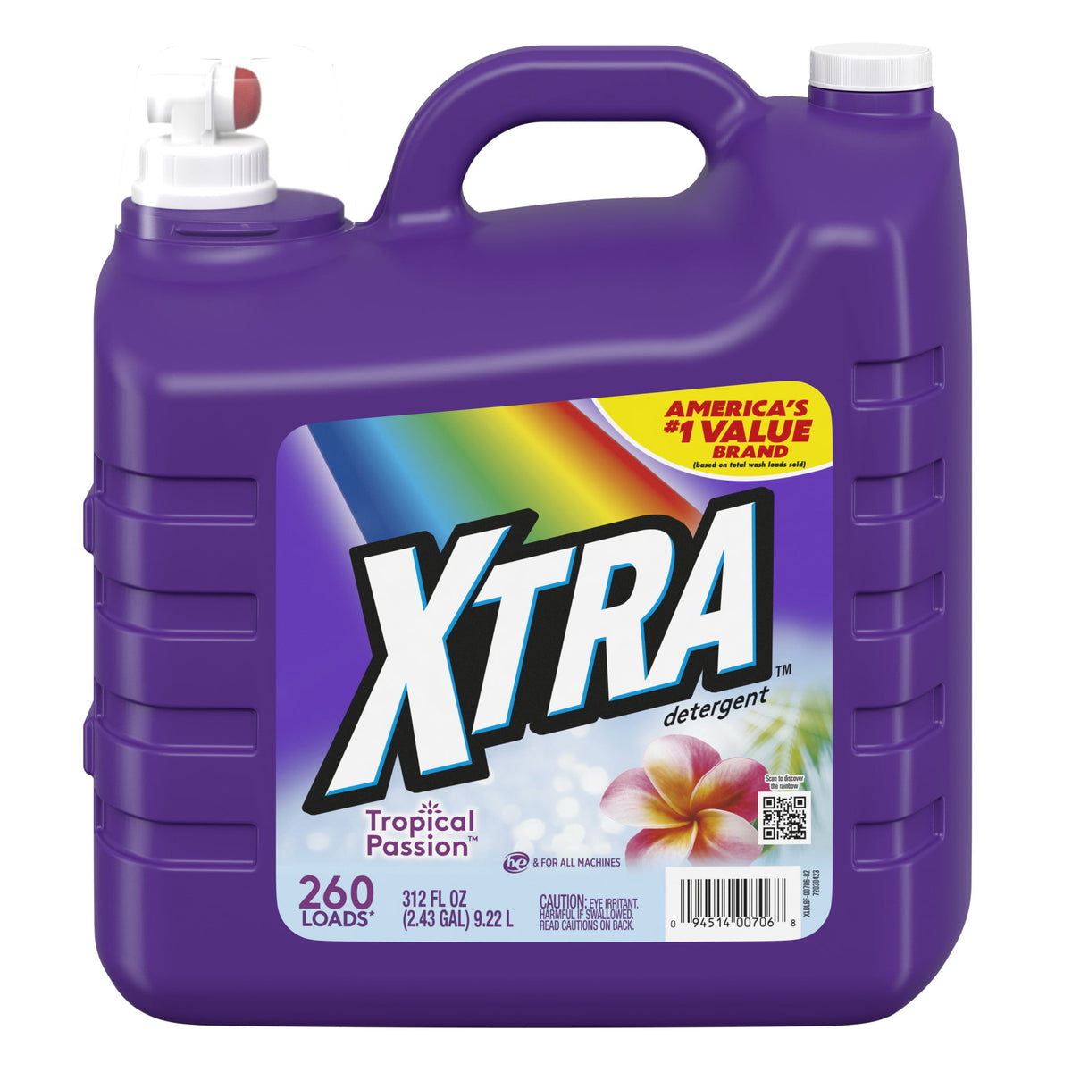 Xtra Tropical Passion Liquid Laundry Detergent 312 fl oz 260 Loads
