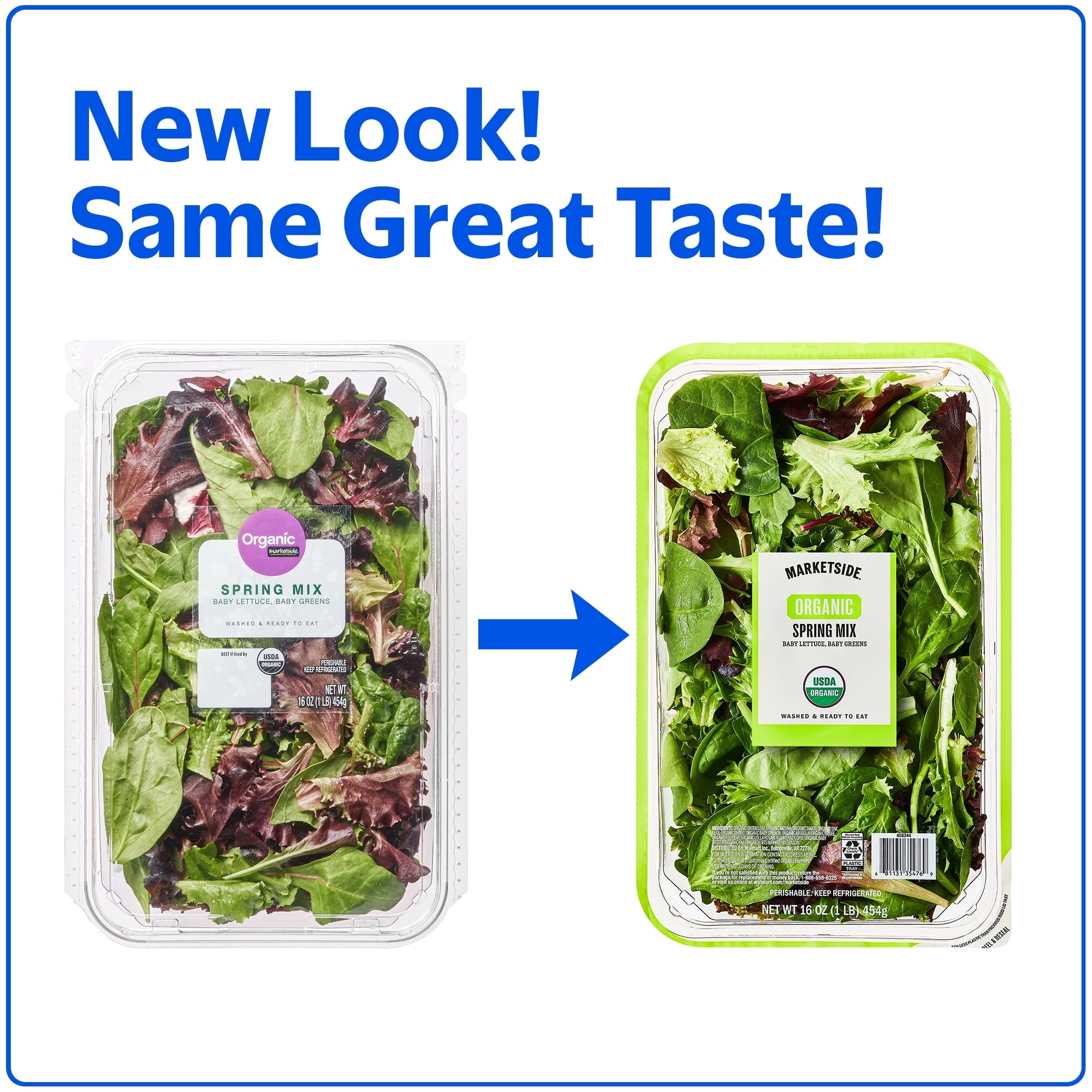 Fresh Organic Spring Mix Salad Blend 16 Oz Clam Shell