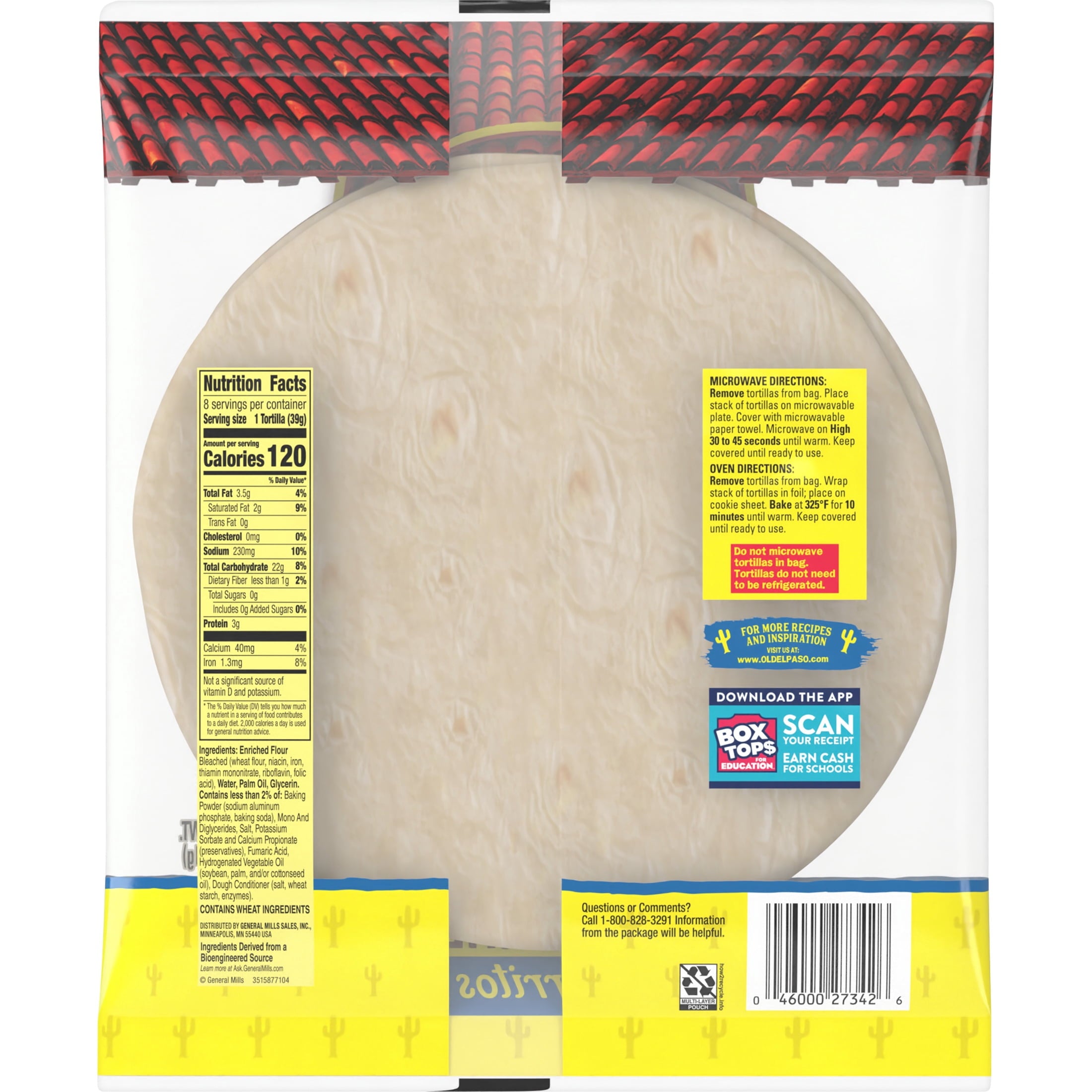Flour Tortillas For Burritos 11 Oz 8 Count 2 Pack Old El Paso