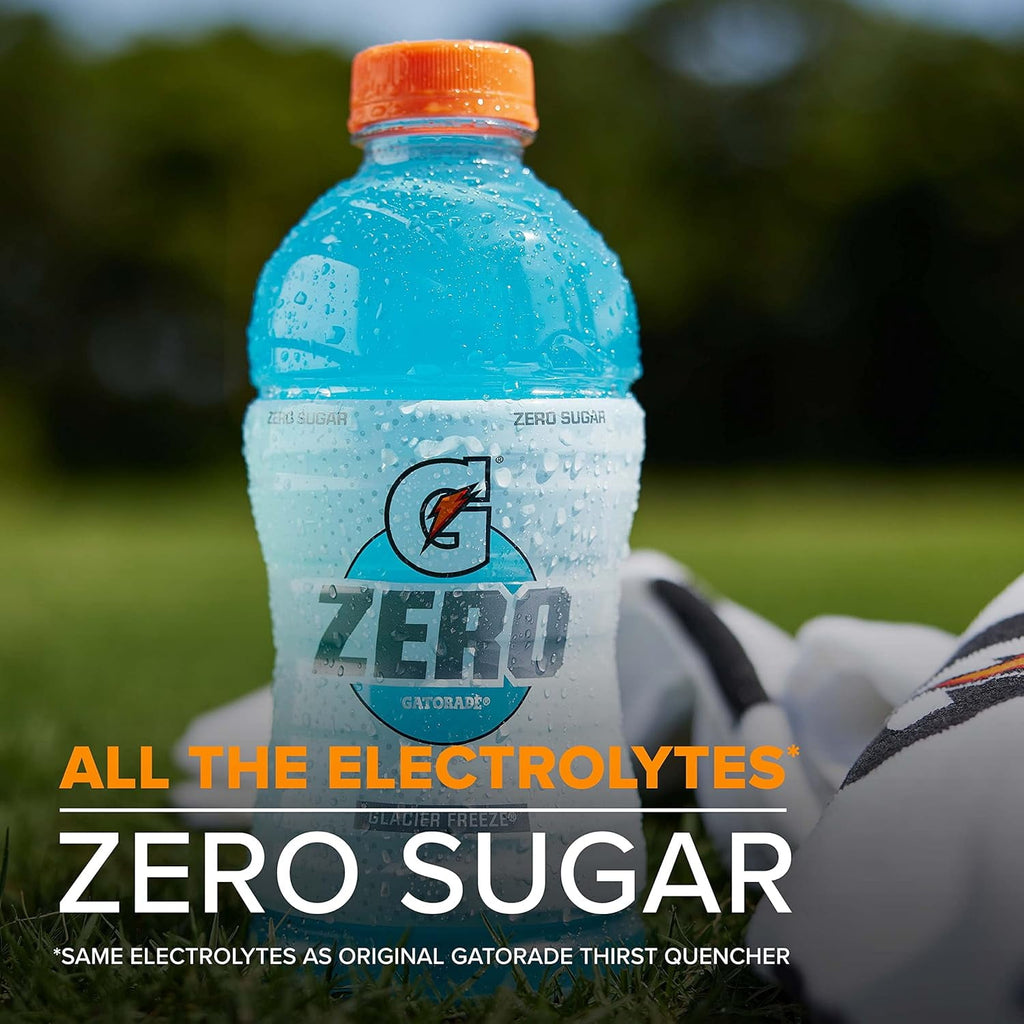 Gatorade Zero Sugar Thirst Quencher Glacier Freeze Sports Drink 20 fl oz 8 Count