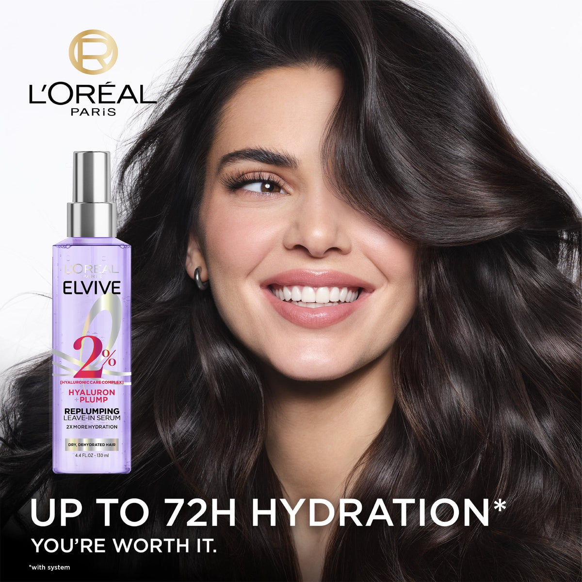 L'Oreal Paris Elvive Hyaluron Plump Moisturizing Leave-In Hair Spray 4.4 fl oz