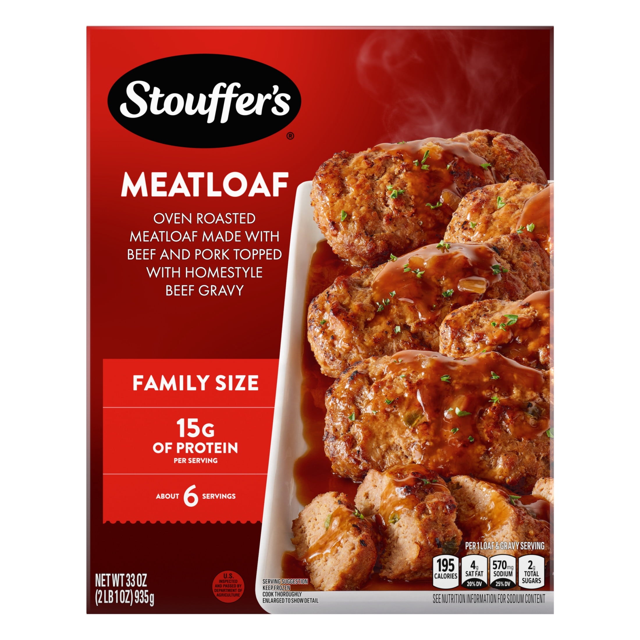 Stouffer's Meatloaf Frozen Family Size Meal 33 Oz