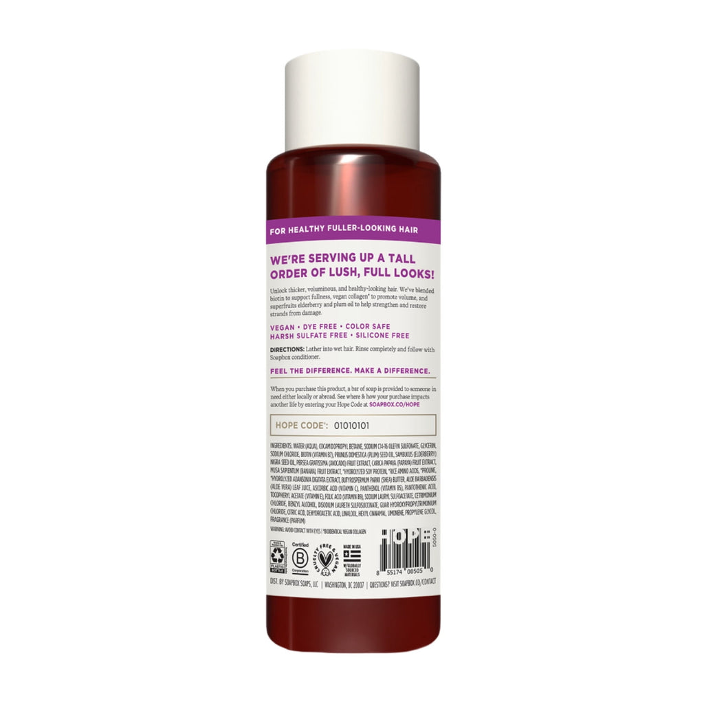 Soapbox Biotin & Superfruit Volumizing Shampoo For Fuller Hair 16 fl oz