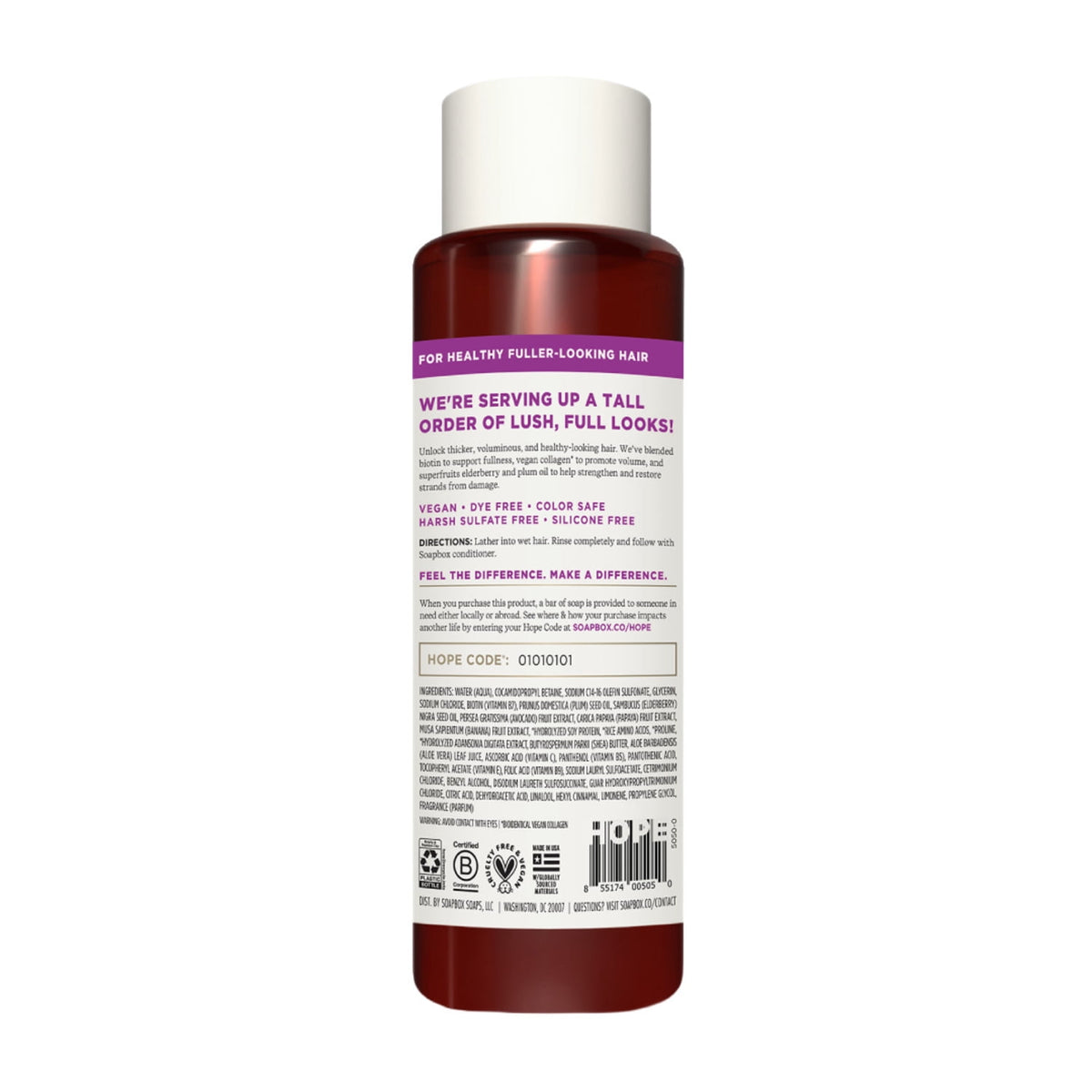 Soapbox Biotin & Superfruit Volumizing Shampoo For Fuller Hair 16 fl oz