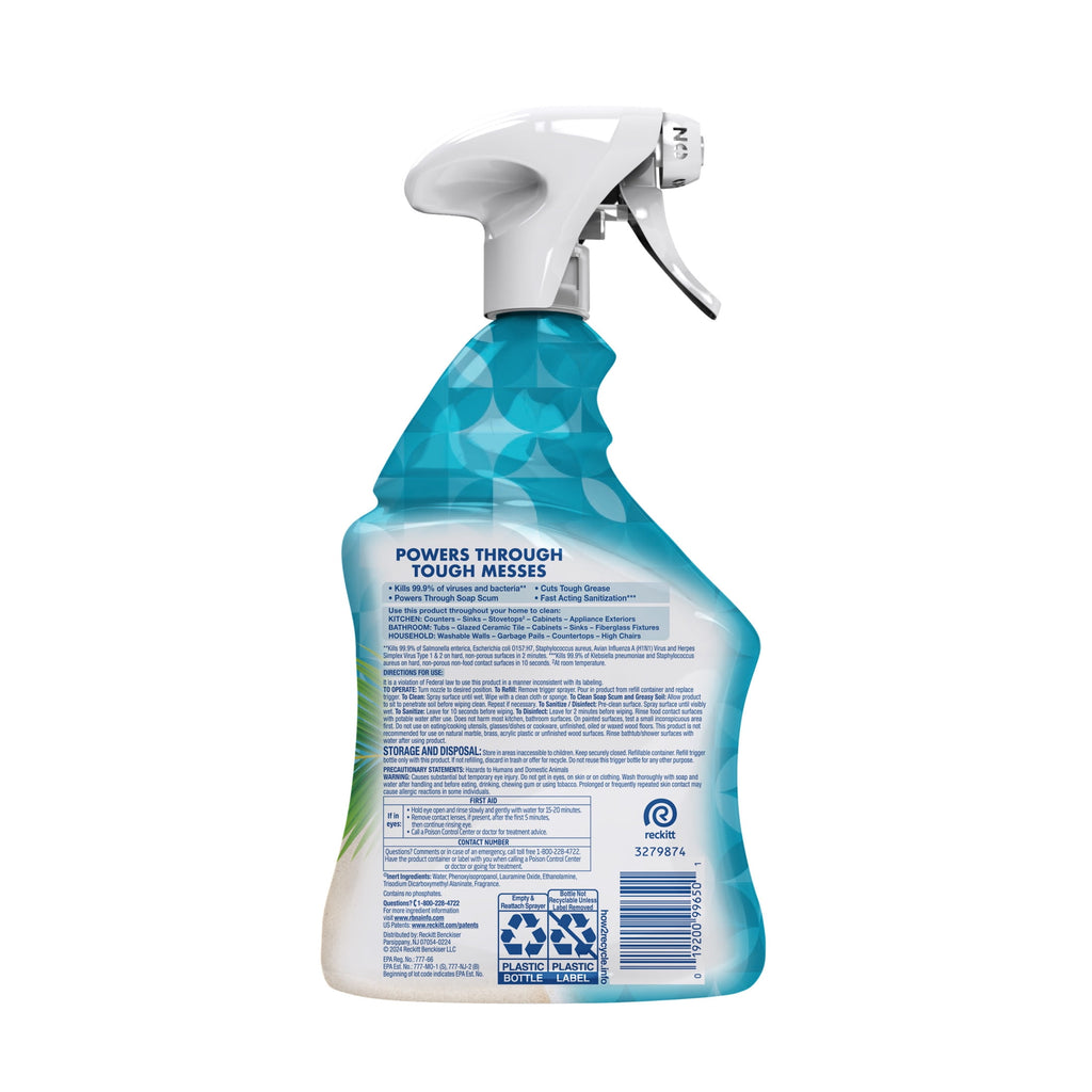 Lysol All-Purpose Cleaner Sanitizing Disinfecting Spray Coconut & Sea Minerals Scent 32 fl oz