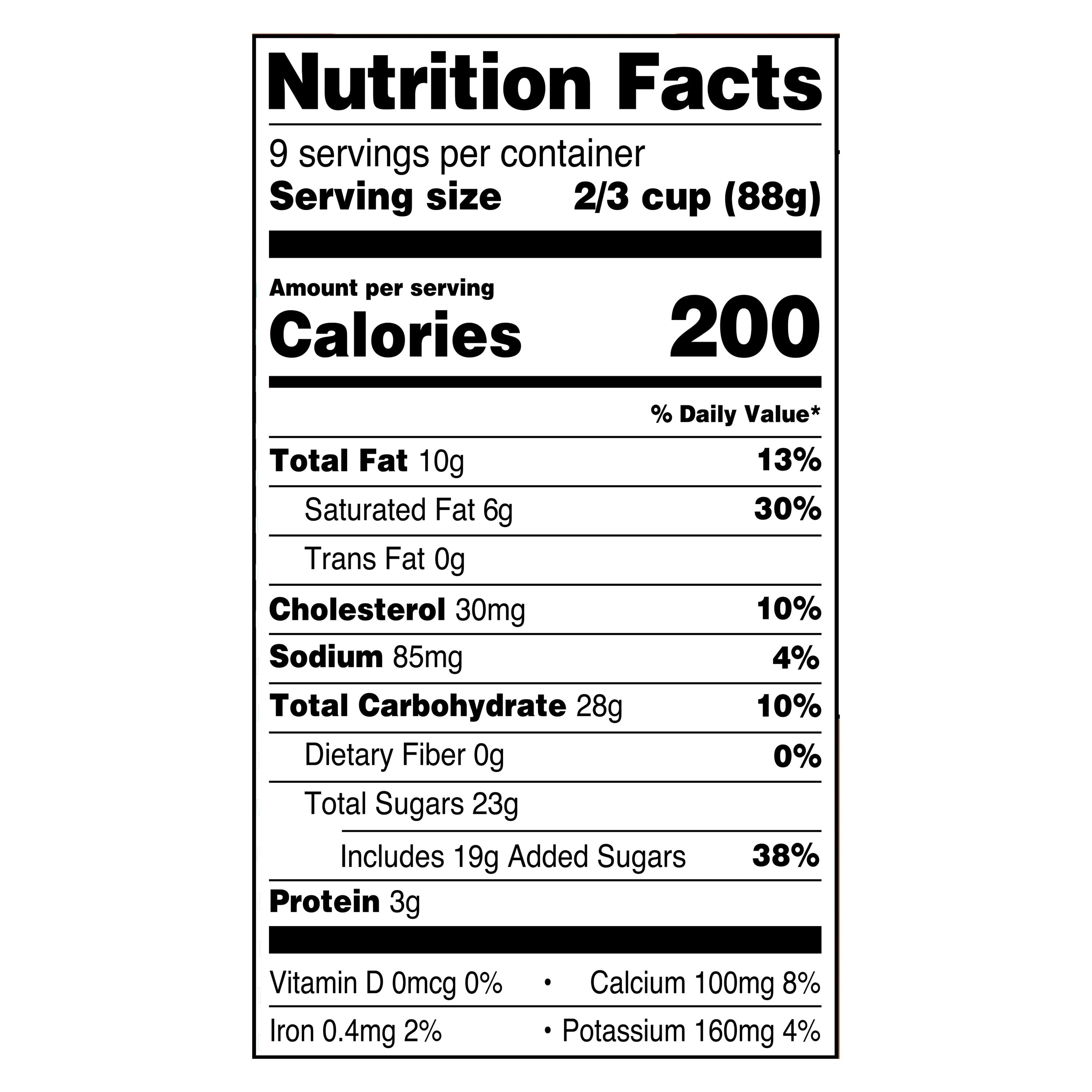 Great Value Chocolate Chip Cookie Dough Ice Cream 48 Fl Oz