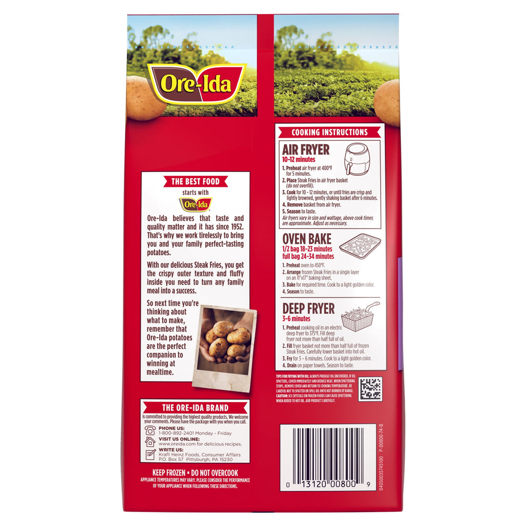 Ore-Ida Classic Steak Fries Frozen French Fried Potatoes 28 Oz