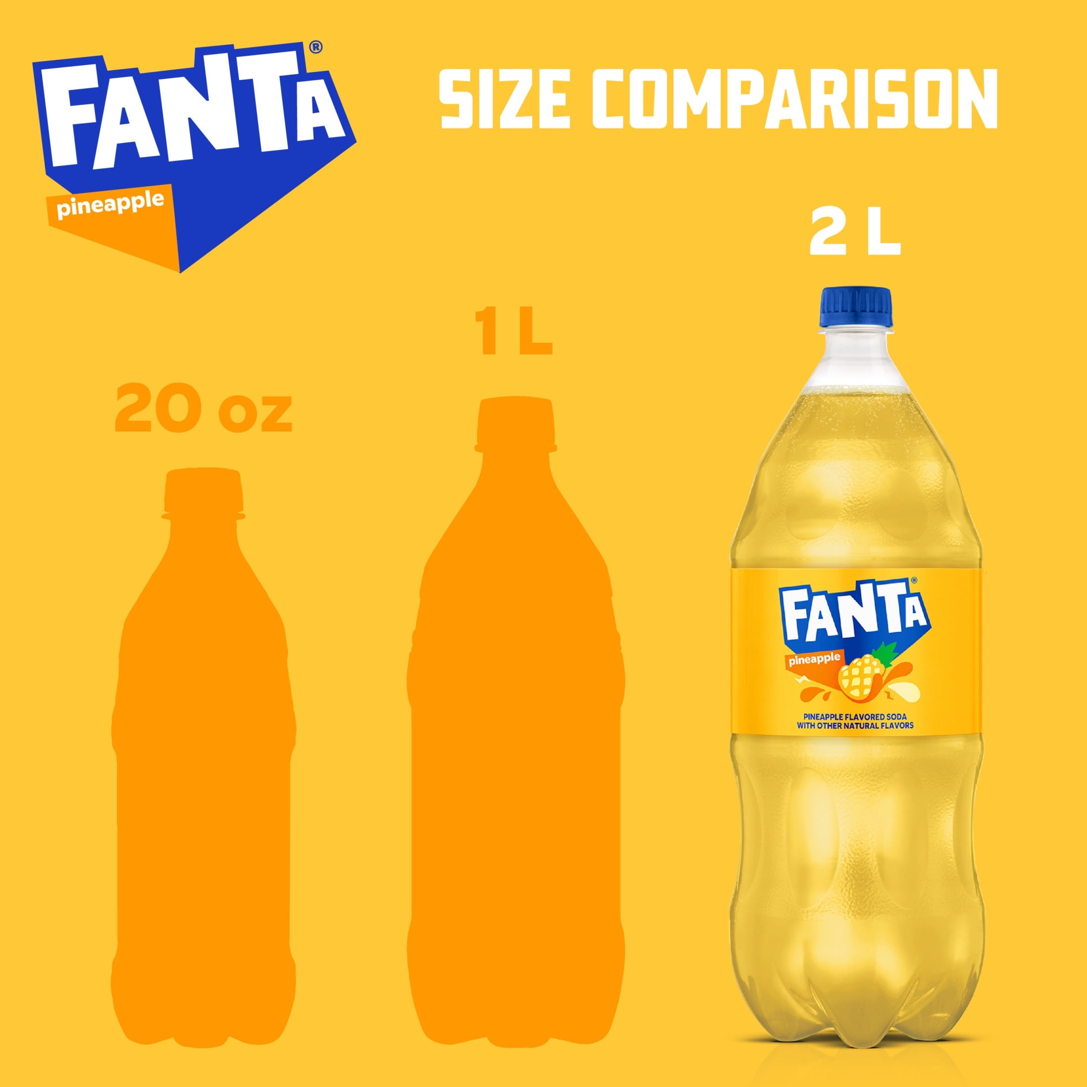Fanta Pineapple Soda Pop Bottle 2 L