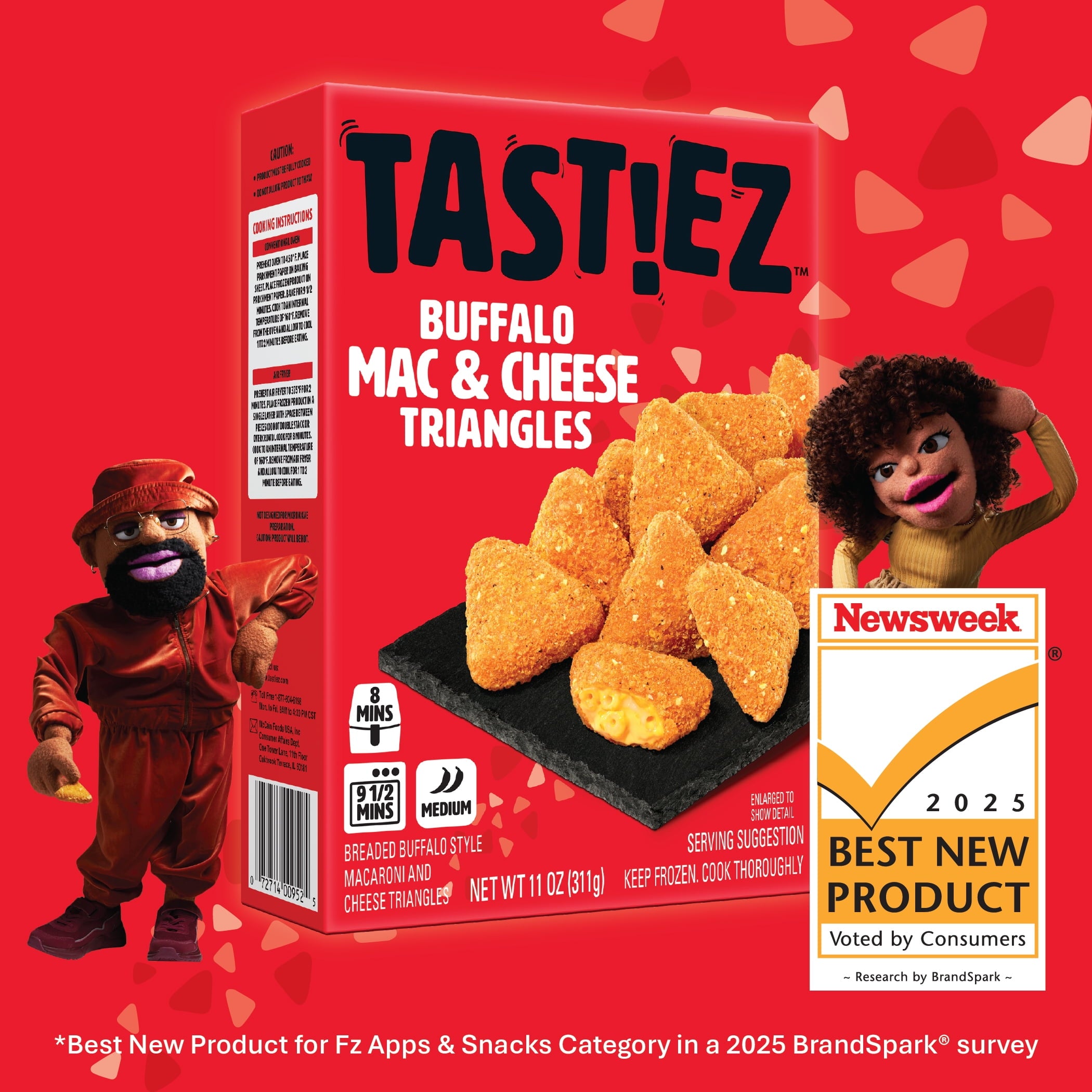 TAST!EZ Breaded Buffalo Mac & Cheese Bites Frozen 11 Oz