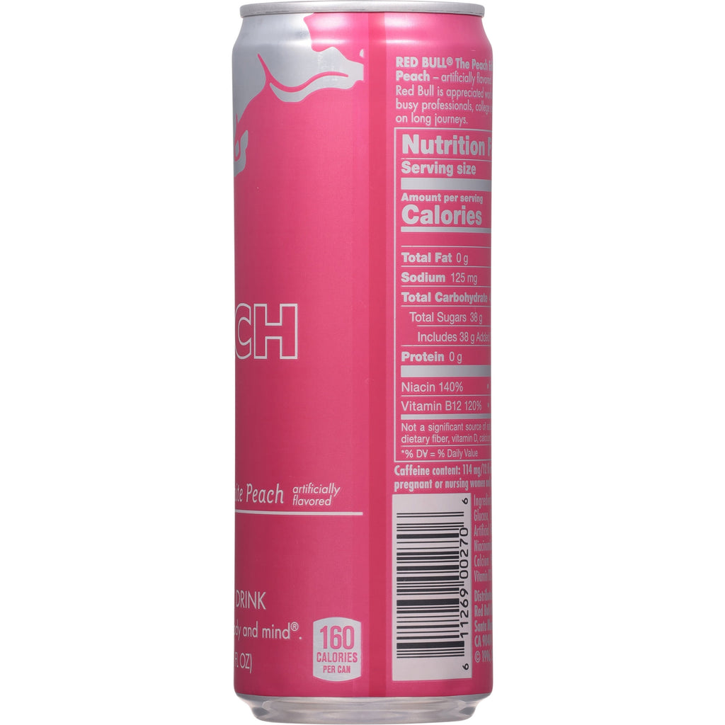Red Bull Peach Edition Energy Drink 12 fl oz Single Can
