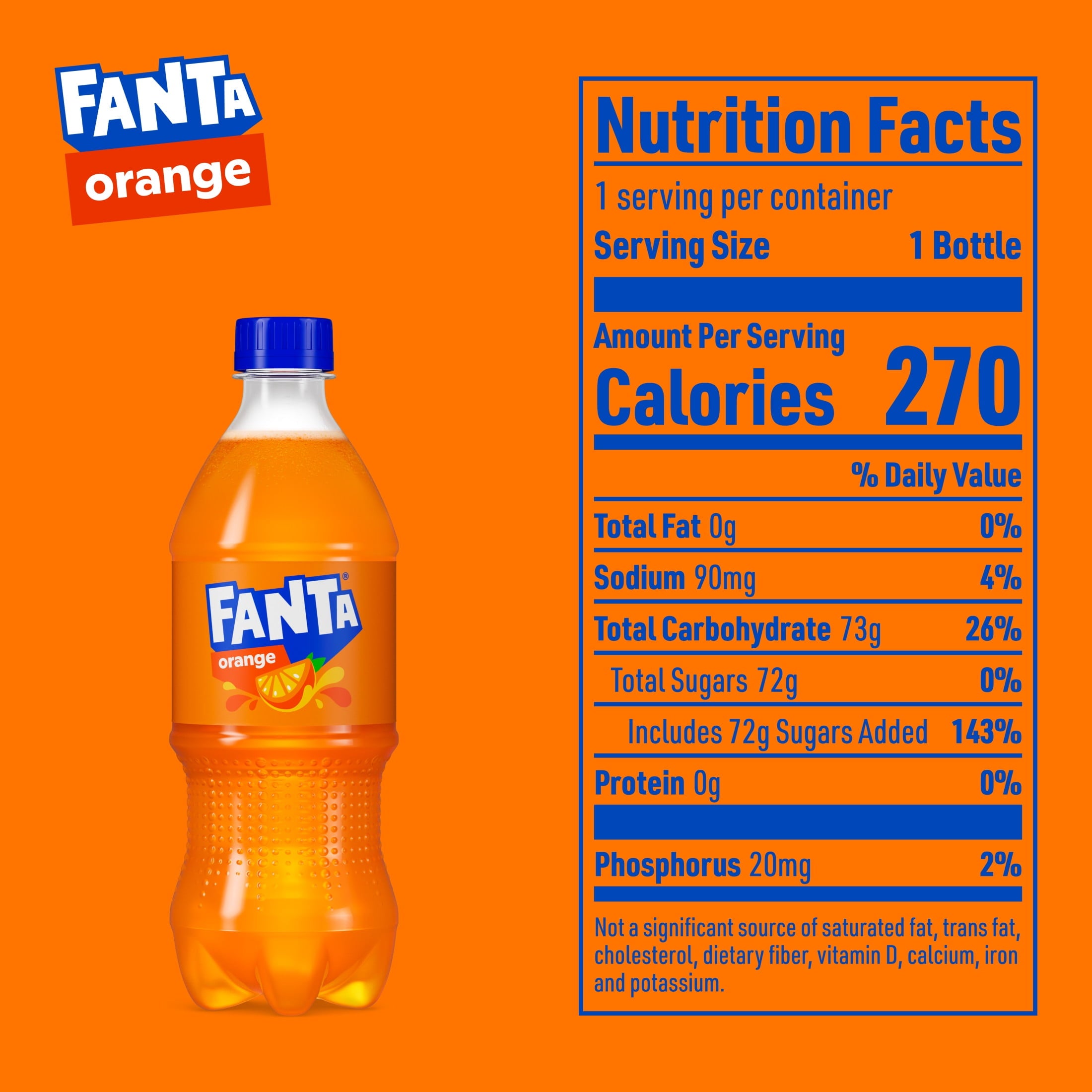 Fanta Orange Soda Pop Bottle 20 Fl Oz