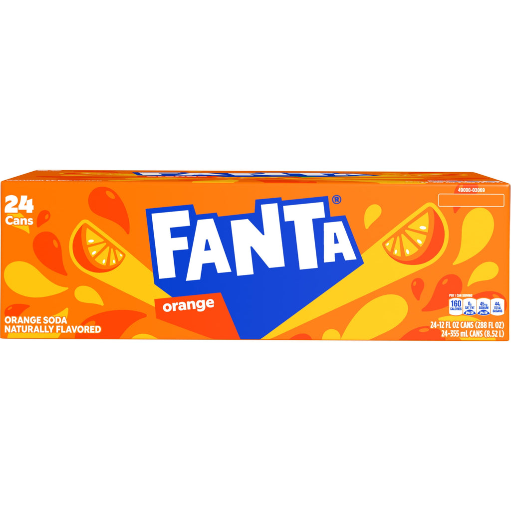 Fanta Orange Soda Pop Cans 12 Fl Oz 24 Pack