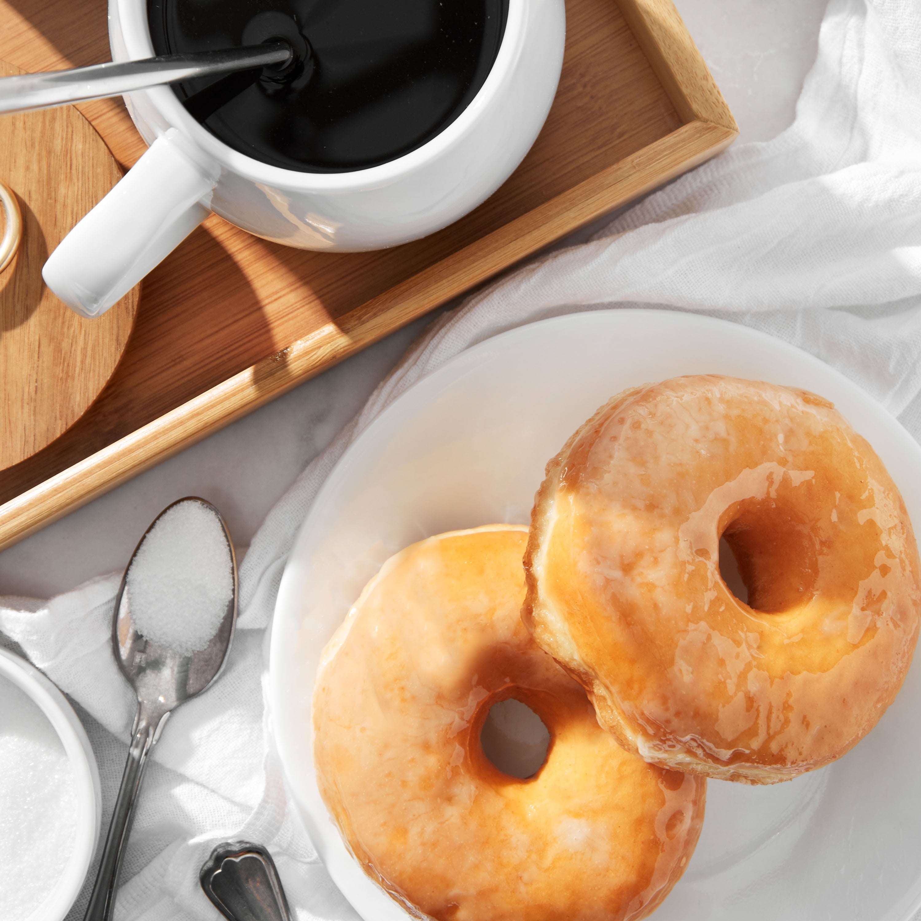 Regular Vanilla Glazed Ring Donuts 4 Oz 2 Count Freshness Guaranteed