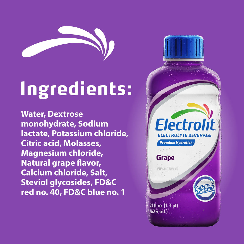 Electrolit Grape Electrolyte Hydration Beverage 21 fl oz