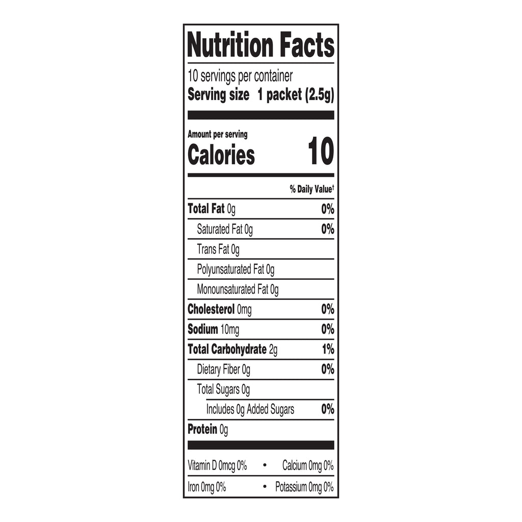 Great Value Sweet Tea Naturally Caffeinated Instant Iced Tea Mix 0.09 oz 10 Count