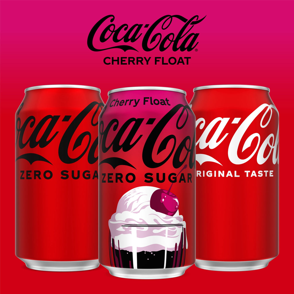 Zero Sugar Cherry Float Soda Pop Fridge Pack Cans 12 Fl Oz 12 Pack Coca-Cola