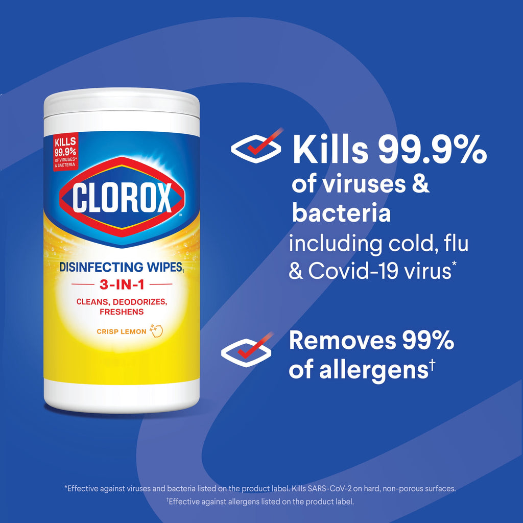 Clorox Disinfecting Cleaning Wipes Back to School Variety Pack 75 Count Pack of 3