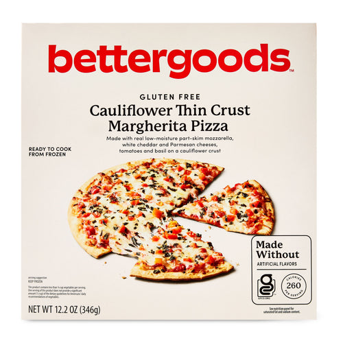 Bettergoods Gluten-Free Cauliflower Thin Crust Margherita Pizza 11.8 Oz Frozen