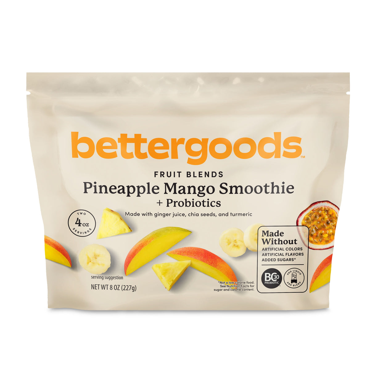 Bettergoods Pineapple Mango + Probiotics Smoothie Mix 8 oz