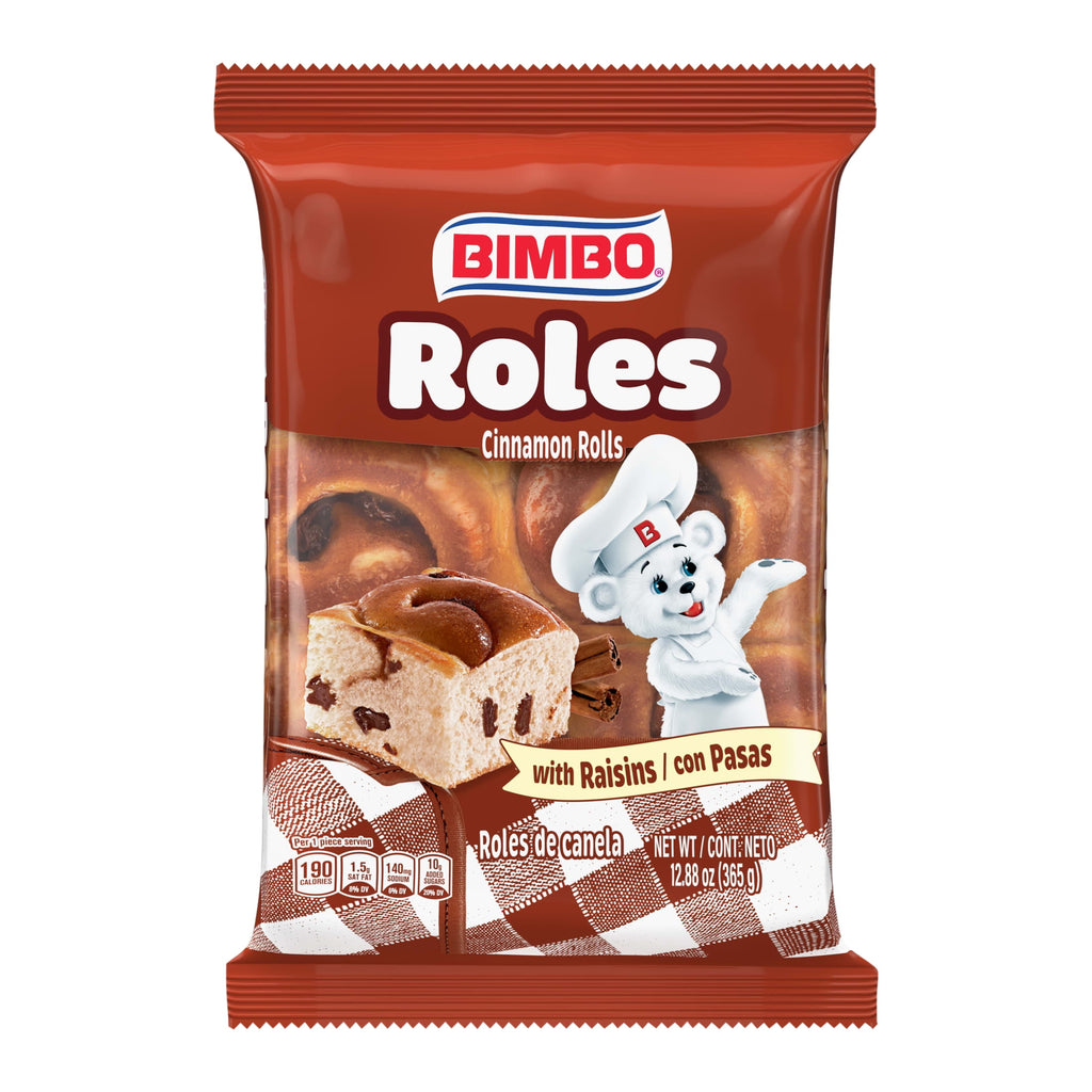 Cinnamon Rolls with Raisins 12.88 Oz 6 Count Bimbo