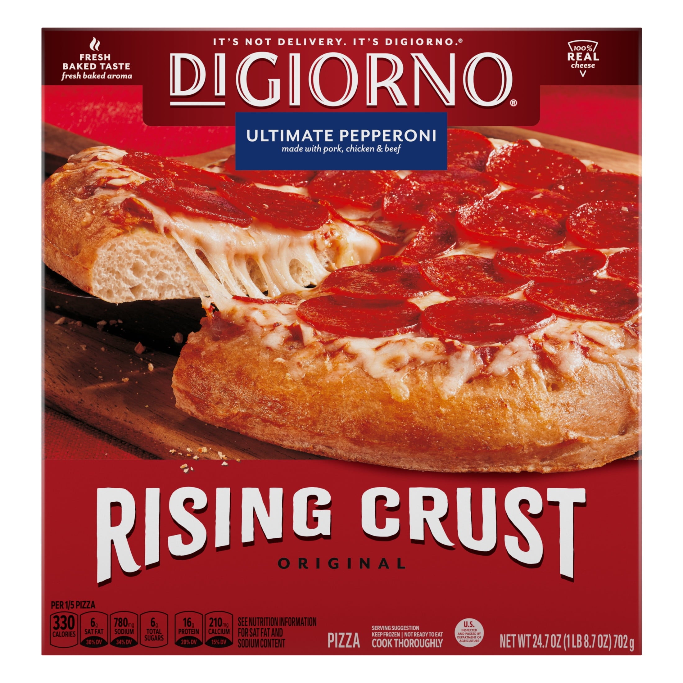 DiGiorno Rising Crust Ultimate Pepperoni Frozen Pizza 24.7 Oz