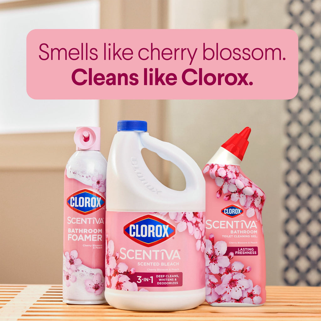Clorox Scentiva Toilet Bowl Cleaning Gel Cherry Blossom & Peach 24 fl oz