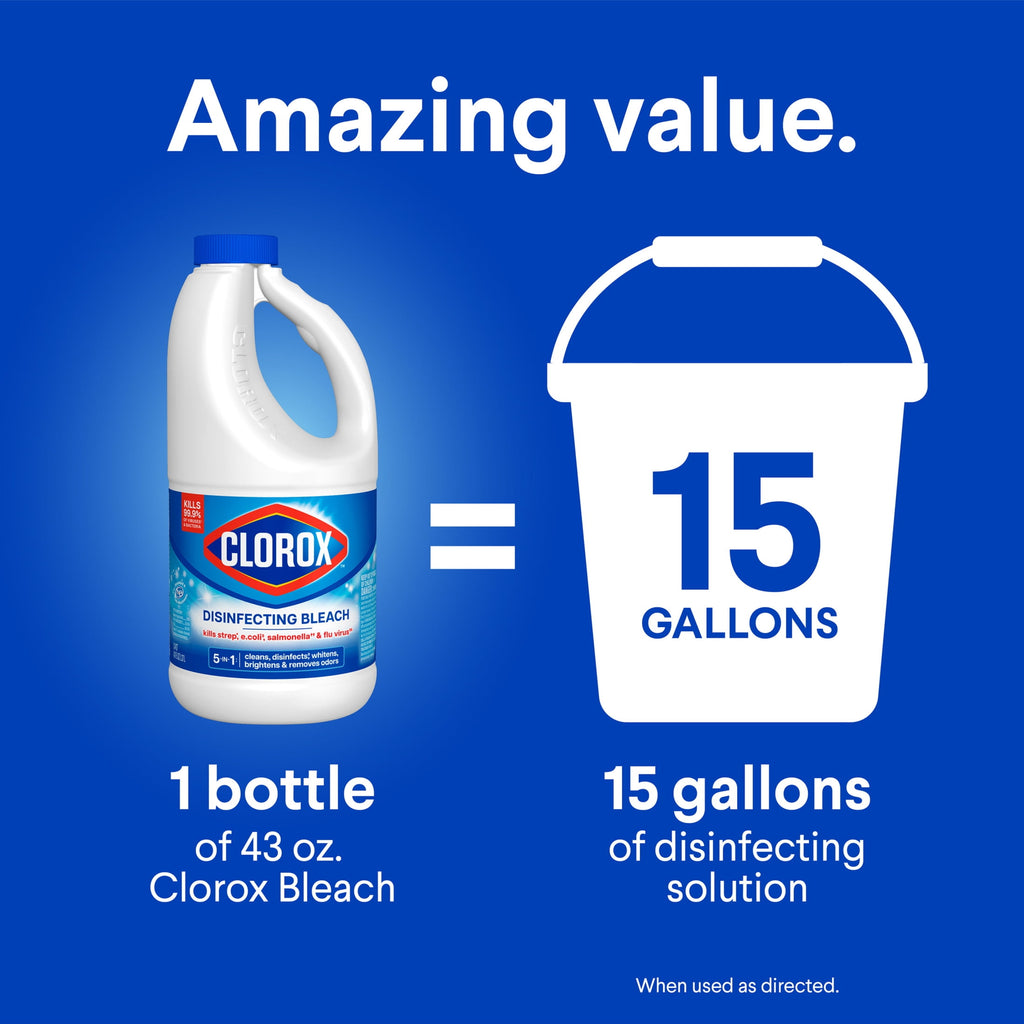 Clorox Disinfecting Liquid Bleach Cleaner Regular 43 fl oz