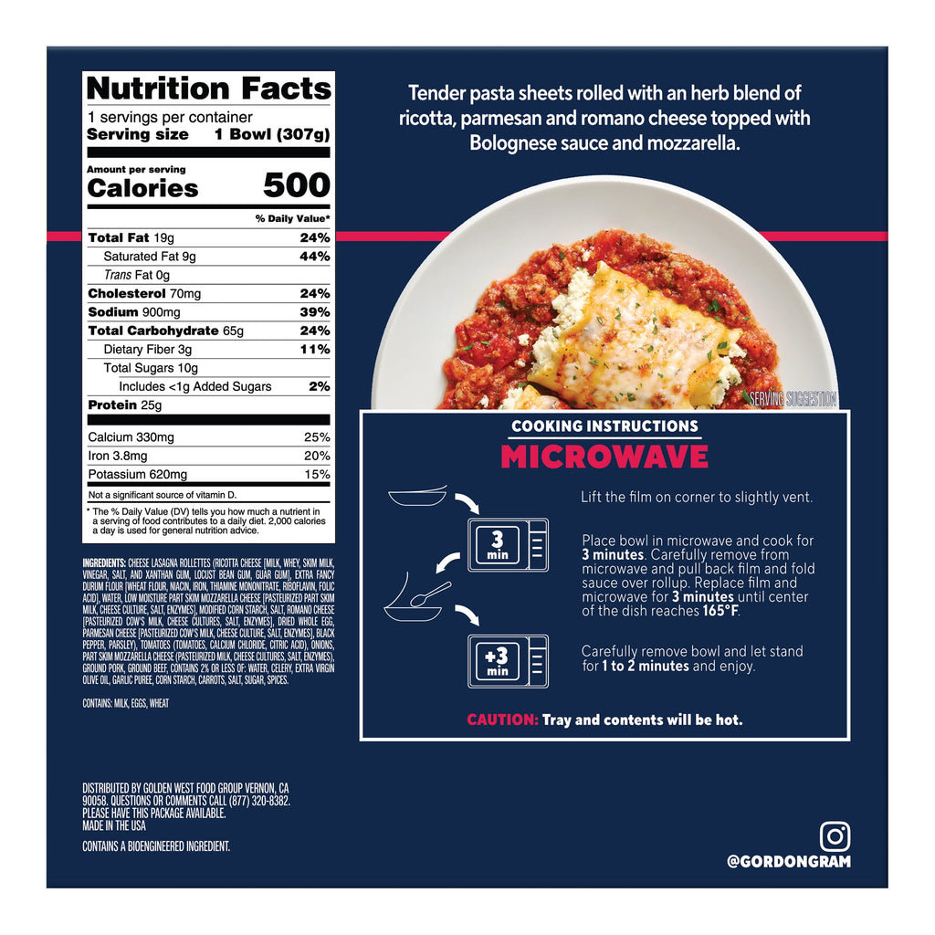 By Chef Ramsay Lasagna With Bolognese Meat Sauce Frozen Bowl 10.84 Oz