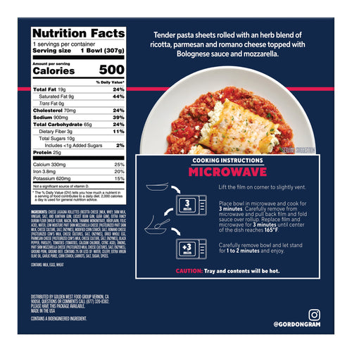 By Chef Ramsay Lasagna With Bolognese Meat Sauce Frozen Bowl 10.84 Oz