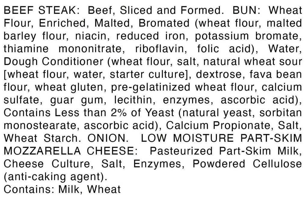 J.T.M. Beef Philly Cheese Steak Kit Frozen 36 Oz 4 Count