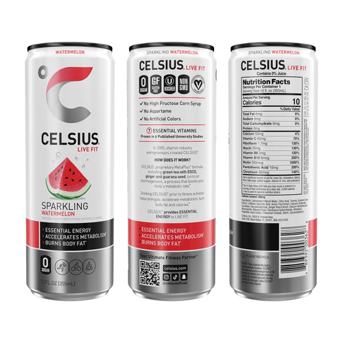 CELSIUS Sparkling Watermelon Functional Energy Drink 12 fl oz Single Can