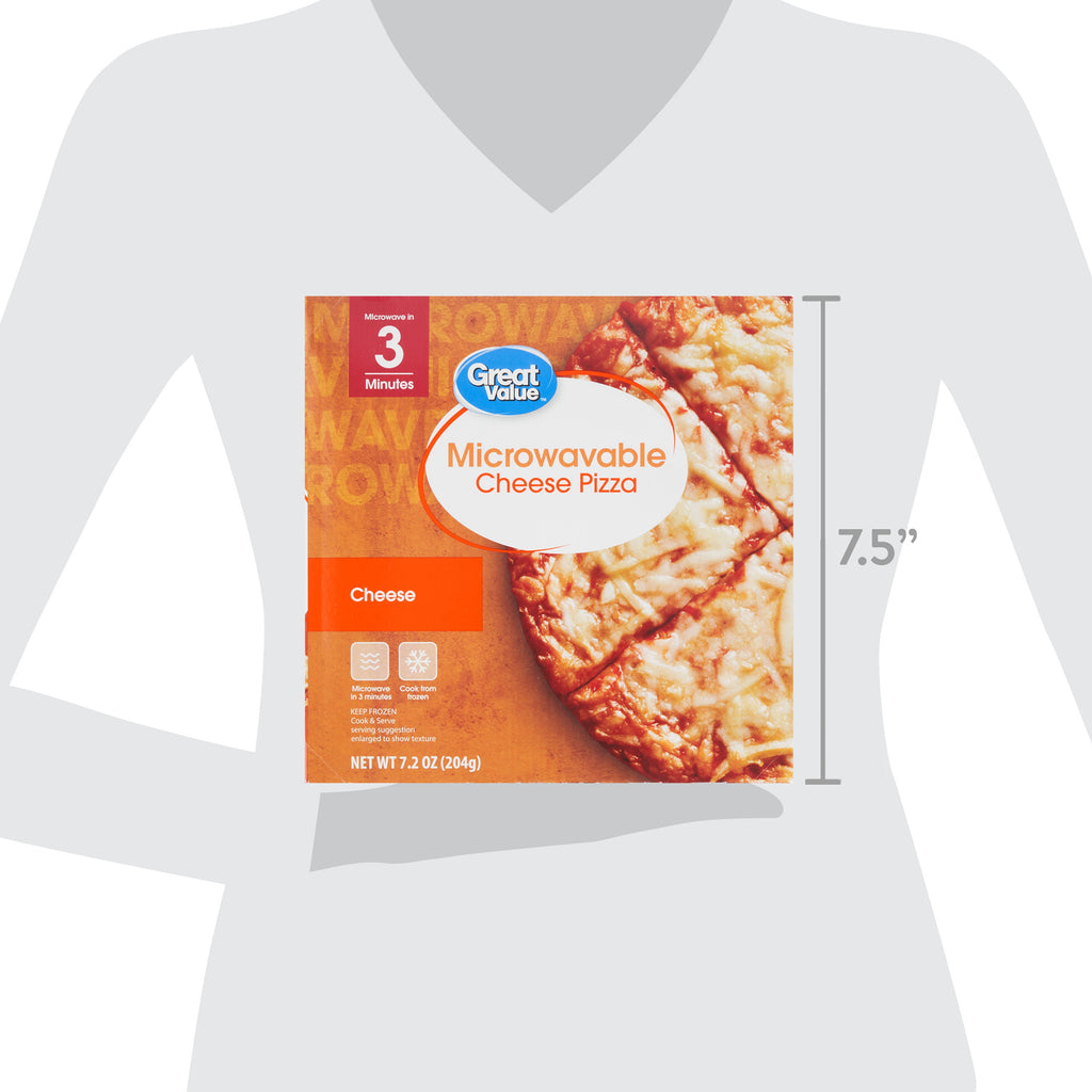 Great Value Thin Crust Cheese Pizza 7.2 Oz Frozen