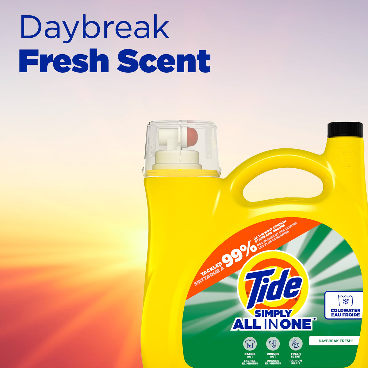 Tide Simply Liquid Laundry Detergent Daybreak Fresh 117 fl oz 89 Loads